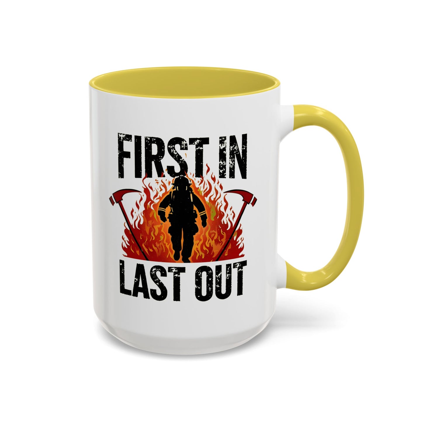 Firefighter First In Last Out Mug, Female Firefighter Gift, Firefighter Wife Mug, Thin Red Line, Firefighter Gift