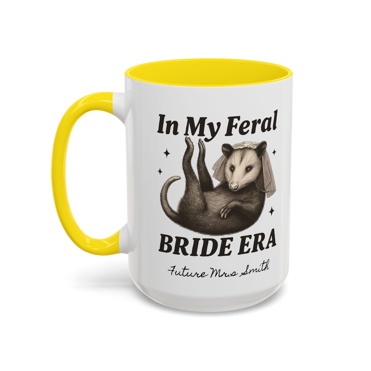 Feral Bride Era Coffee Mug, Funny Bride Mug, In My Feral Era Mug, Opossum Bride Mug, Bride Gift Idea, Quirky Bride Gift