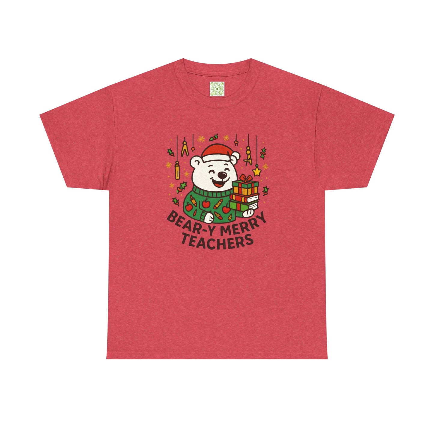 Bear-y Merry Teachers Tee, Best Teacher Ever, Teacher Holiday Gift, Teacher Xmas Gift, Santa's Favorite, Custom Teacher Gift