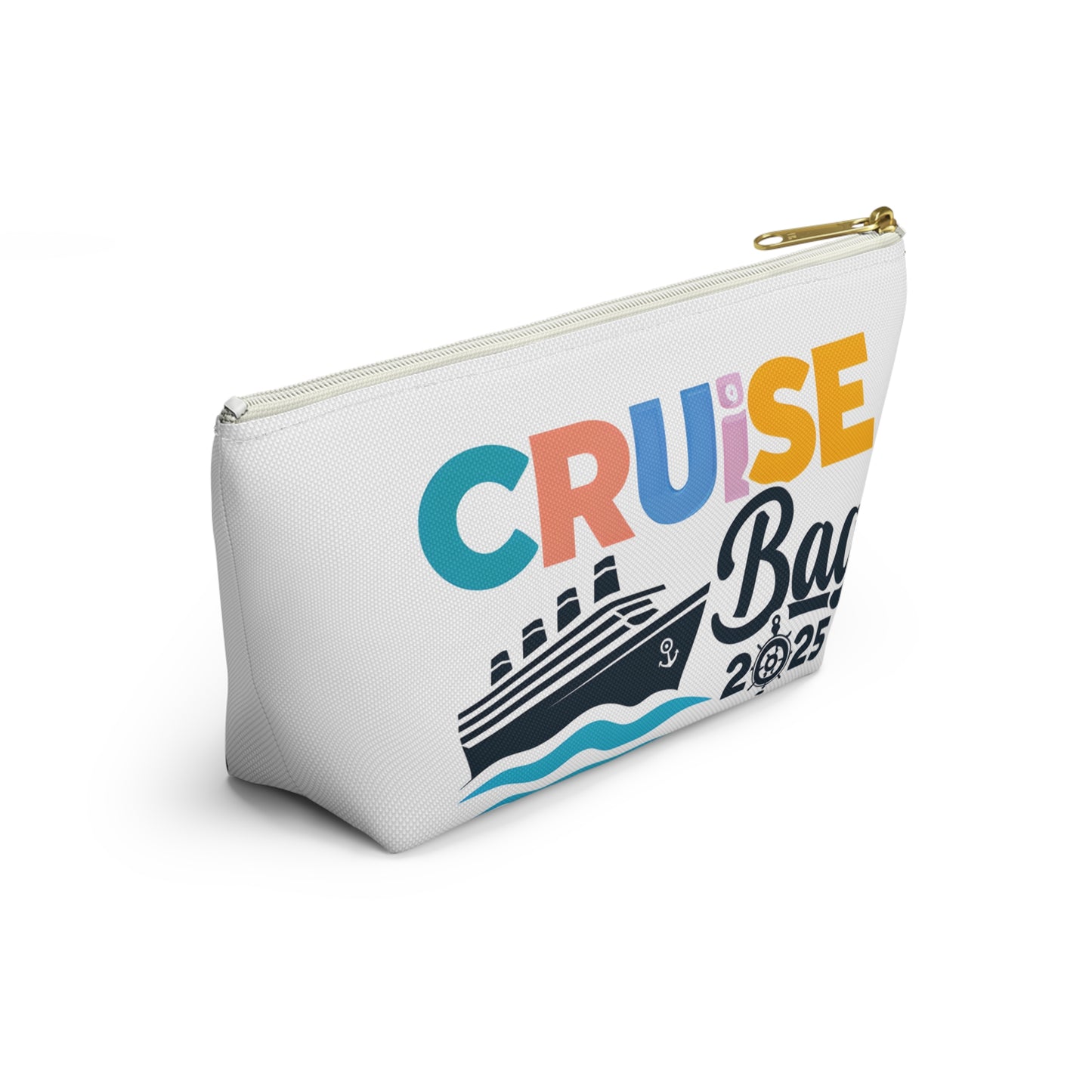 Cruise Accessory Pouch, Canvas Pouch, Nautical Theme, Travel Bag, Vacation Essentials, Beach Trip Bag, Gift for Travelers