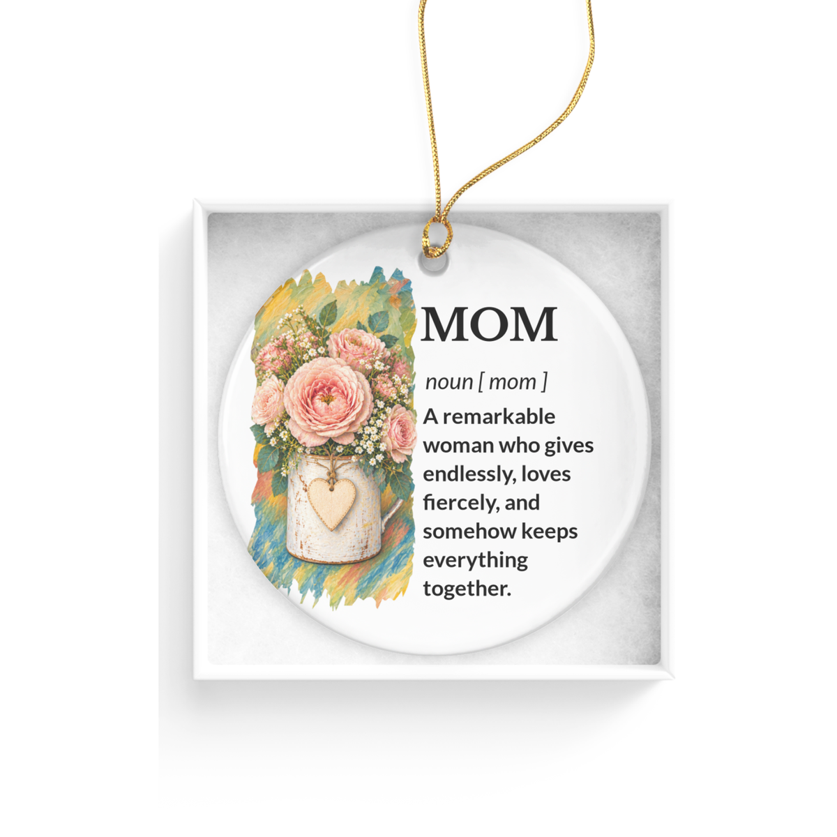 Personalized Boy Dad Ornament, Custom Ornament, Family Ornament, Ceramic Ornament, Stocking Stuffer, Name Ornament, Unique Ornament