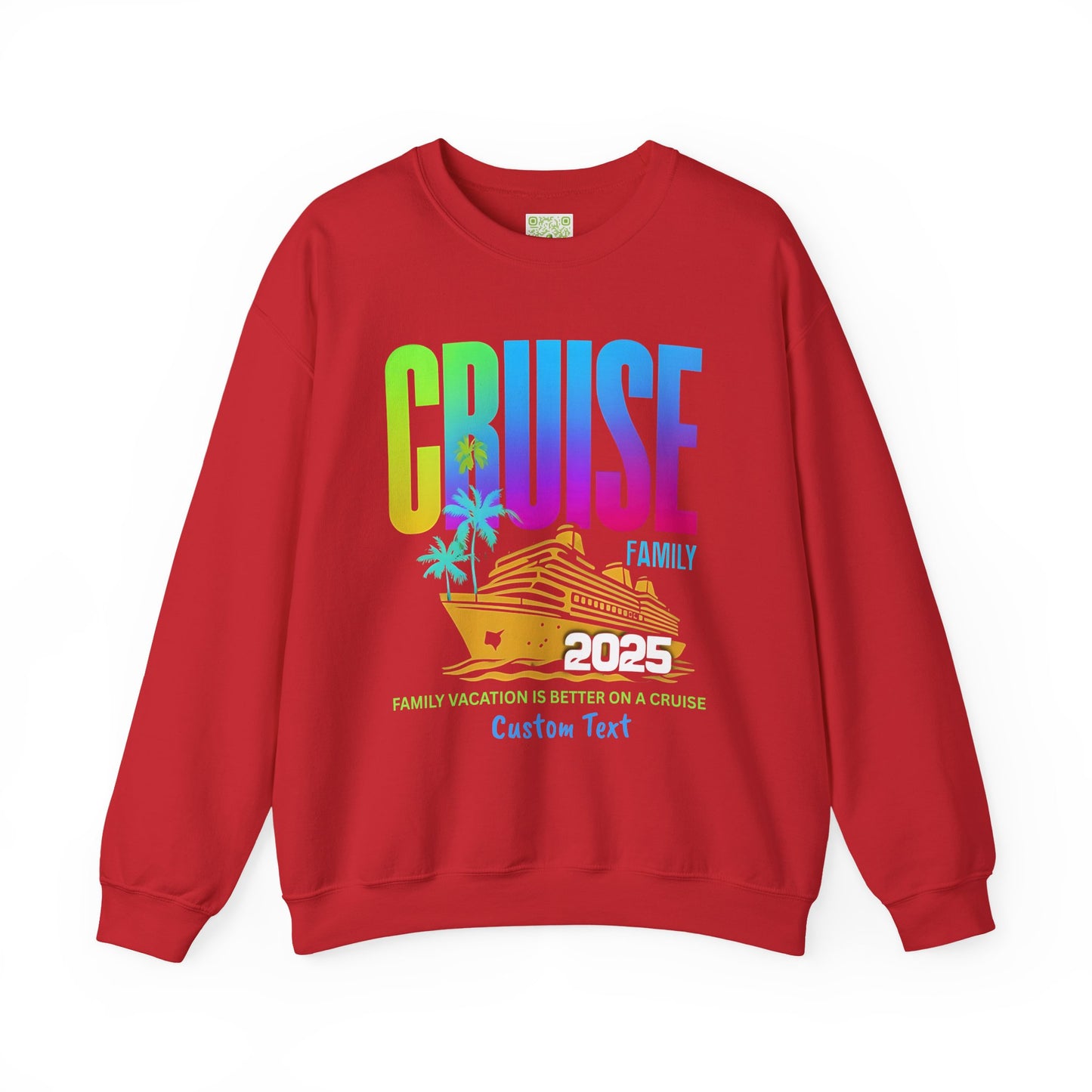 Family Cruise 2025 Sweatshirt, Vibrant Vacation Crewneck, Cruise Shirts, Matching Shirts, Custom Family Shirt