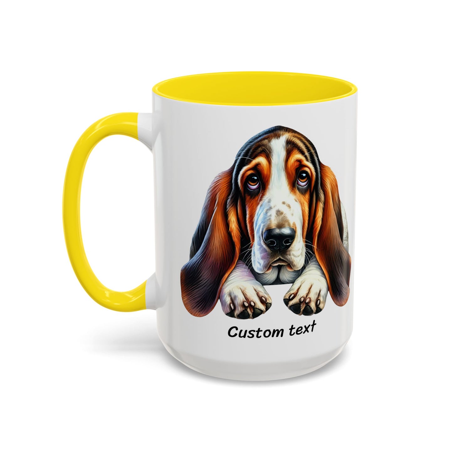 Funny Basset Hound Dog Lover Mug, Dog is Friendly, I am Not' Coffee Cup, Dog Mom Gift for Pet Lovers with Attitude and Humor