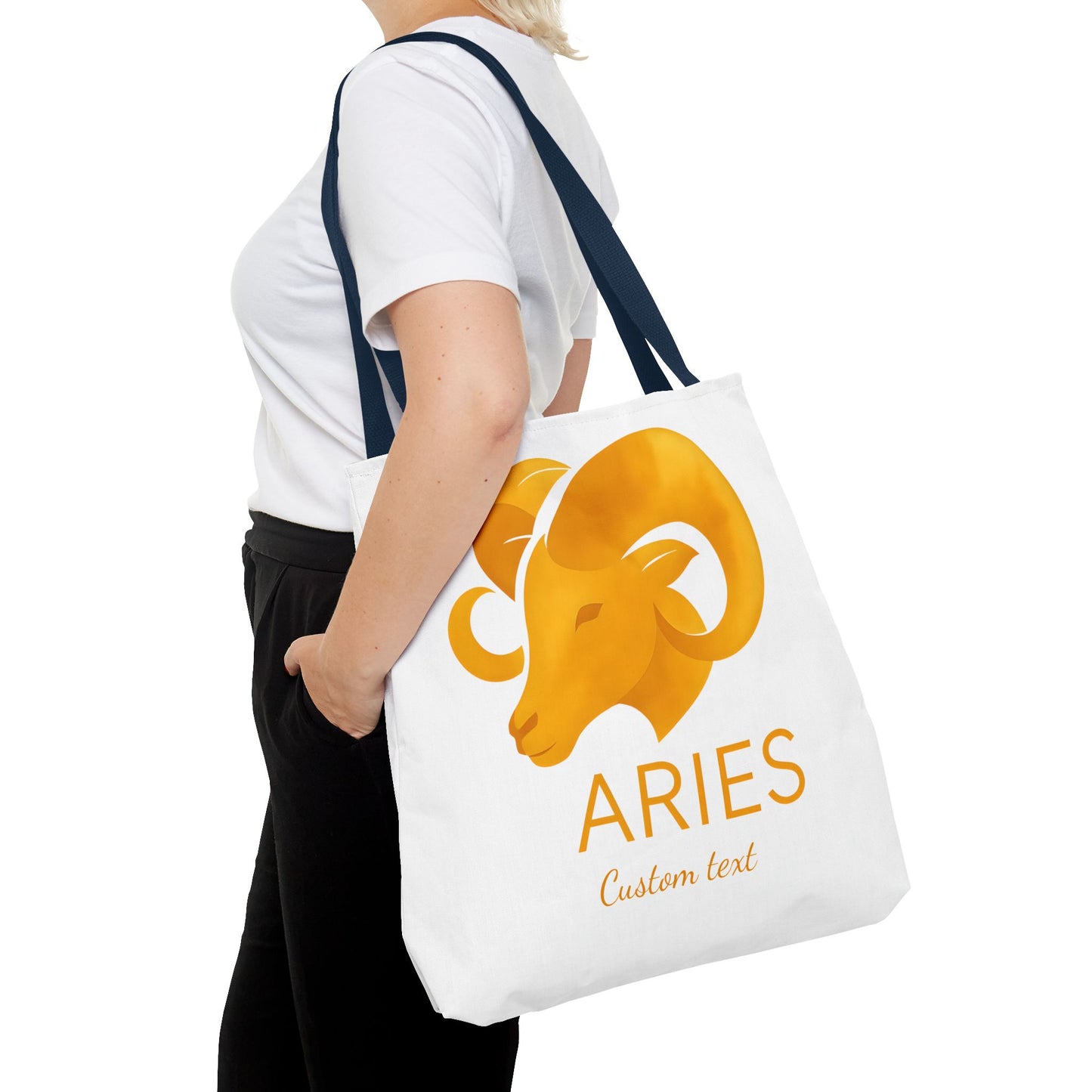 Aries Zodiac Personalized Tote Bag, Artistic Tote Bag, Astrology Bag, Unique Tote Bag, Aries Birthday Gift