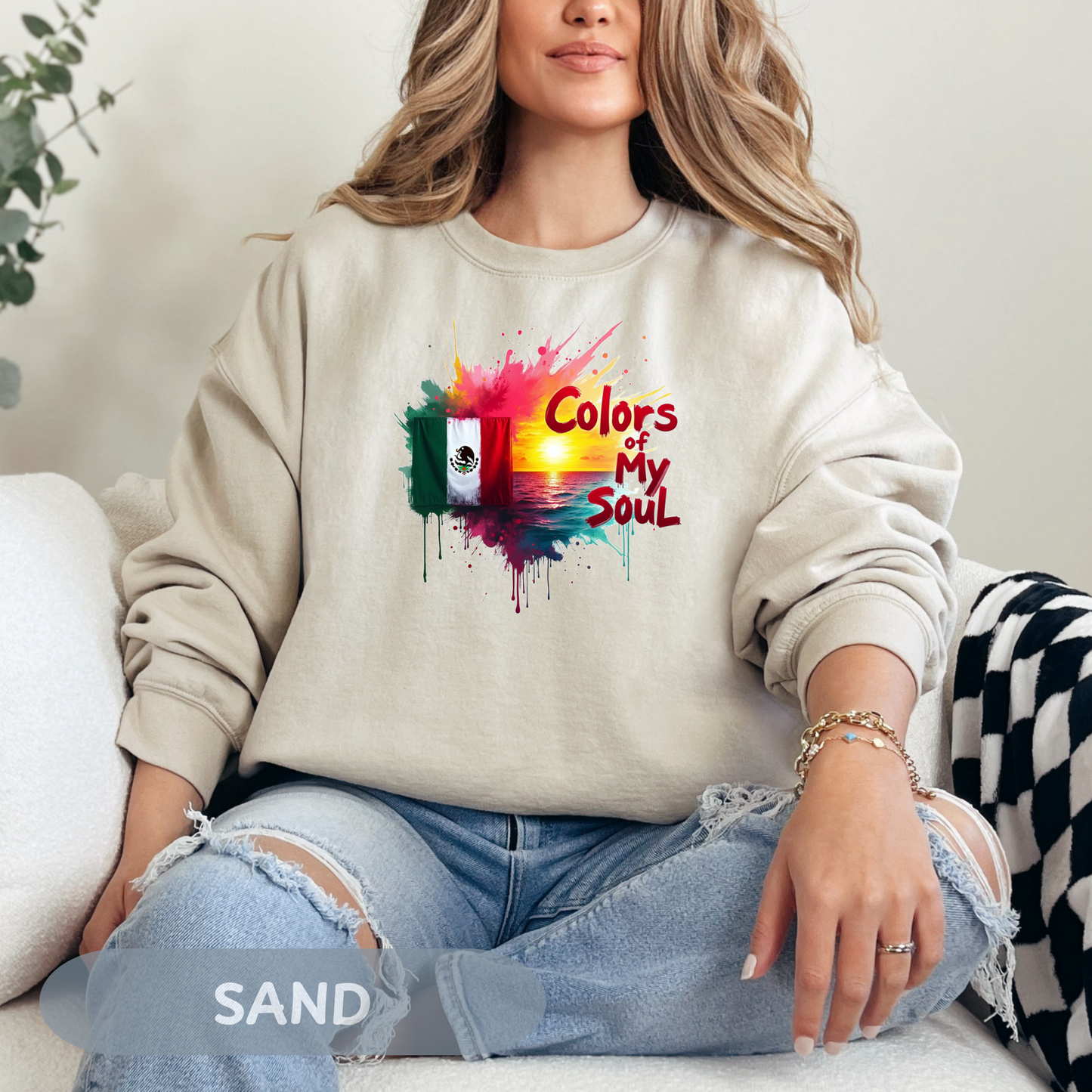 Mexico Colors of My Soul Sweatshirt, Viva La Vida, Soy Mexicano, No Human Is Illegal, Resist with Mexican Power, Chicano Power, FDT