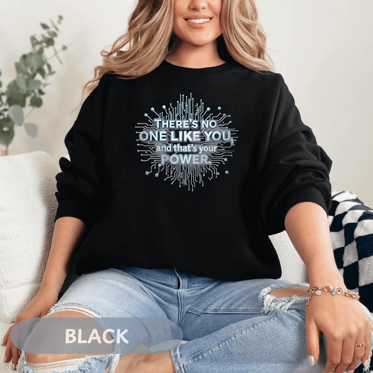 Enneagram 4 Crewneck Sweatshirt, 'There's No One Like You', Enneagram Type 4, Personality Types, Self Growth Sweater