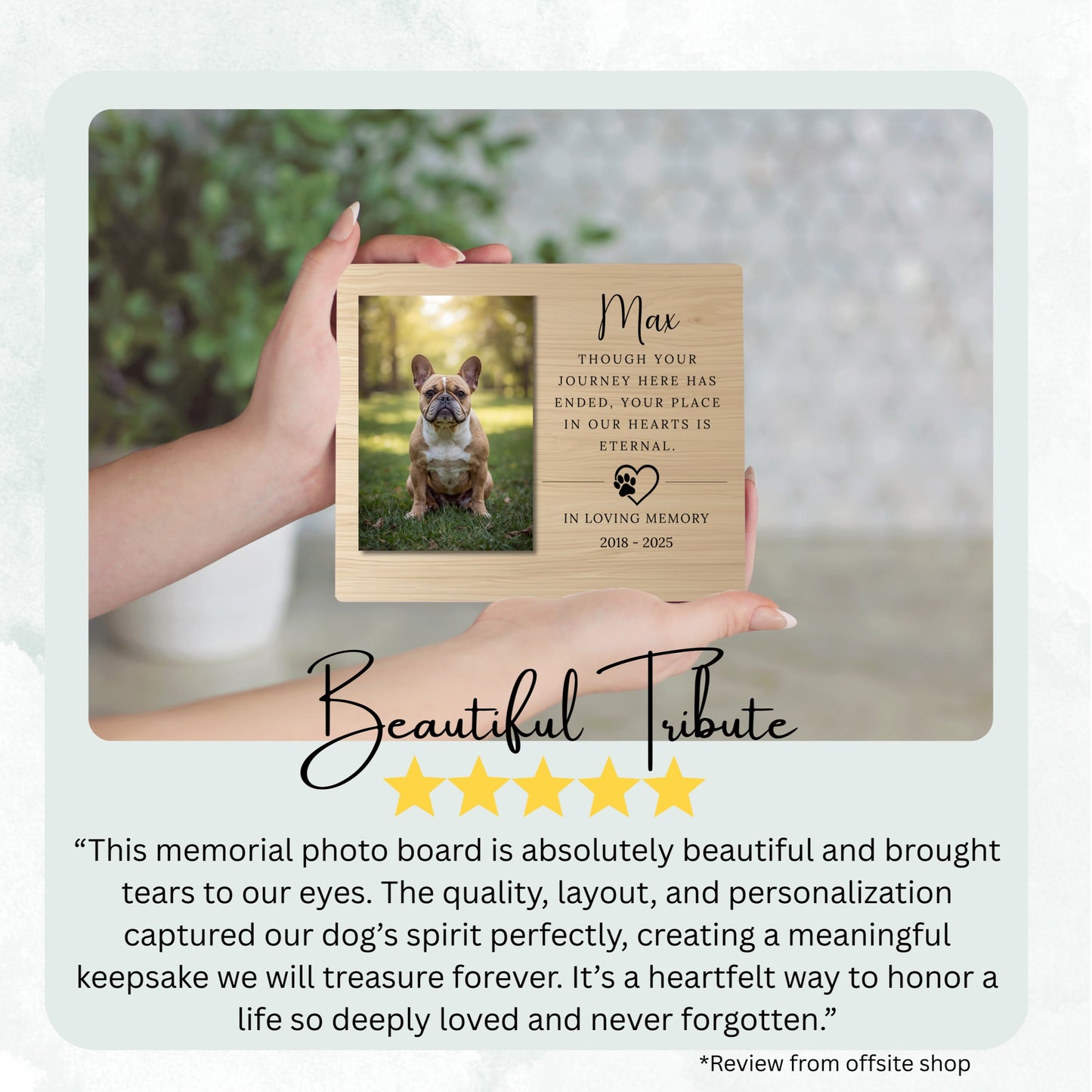 Pet Memorial Gifts - Pet Memorial Gift Remembrance Gift - Plaque - Horizontal