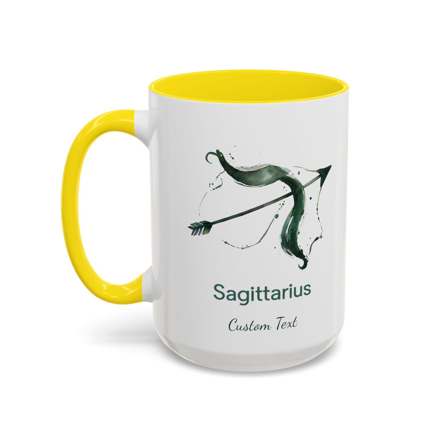 Personalized Sagittarius Accent Coffee Mug, Zodiac Mug, Astrology Mug, Custom Zodiac Gift, Birth Month, Sagittarius Zodiac Sign