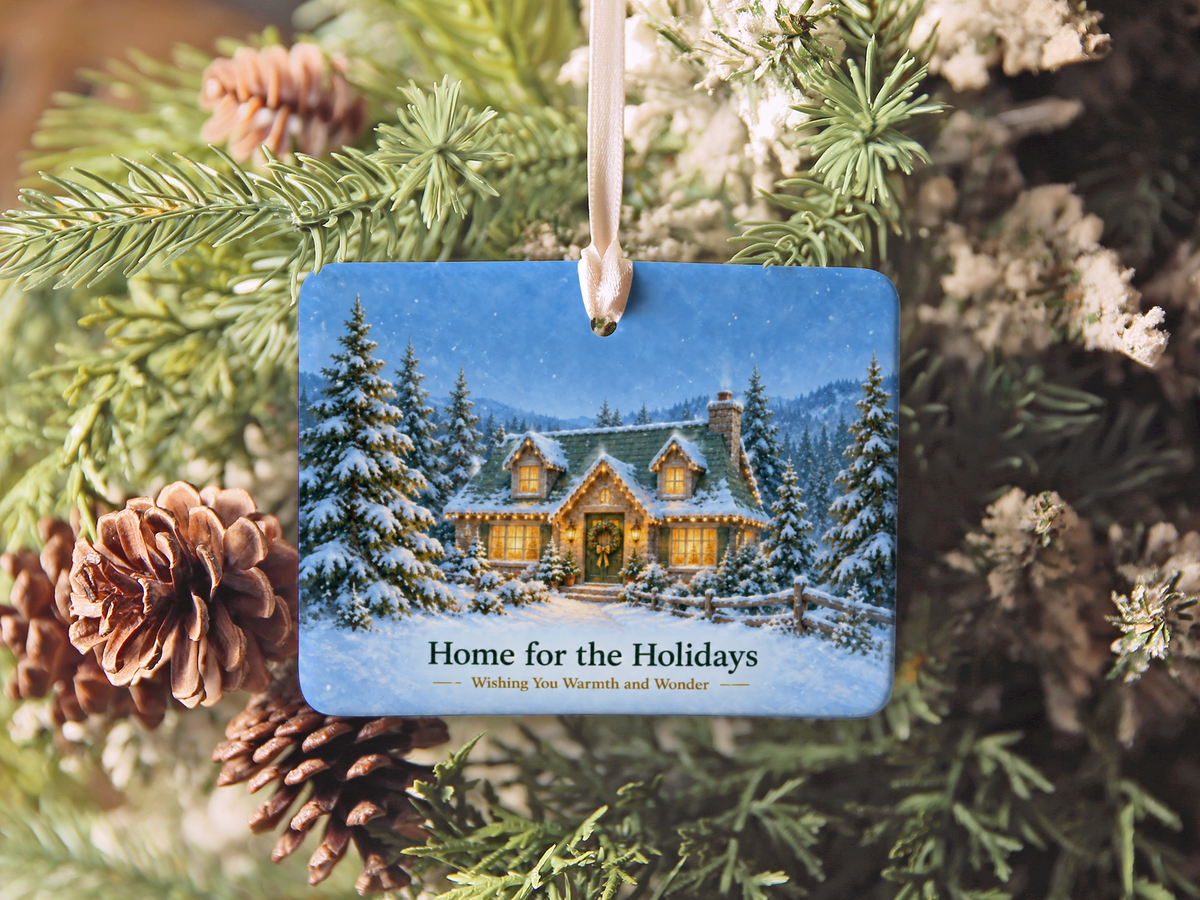 First Christmas Family of Three Ornament, Personalized Family Name Ornament, Family Christmas Ornament, Ceramic Keepsake