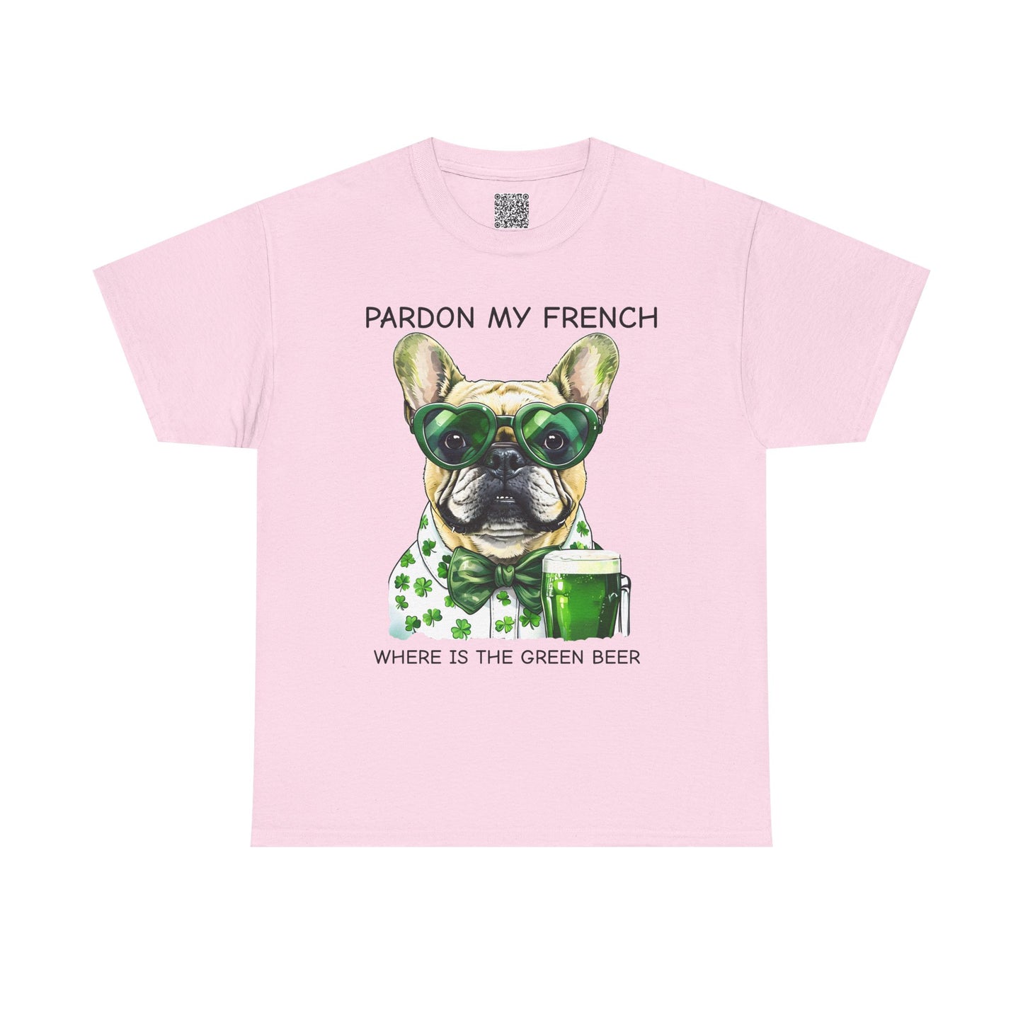 Lucky Paws St. Patricks Day Dog Lover Tee, Funny Green Beer French Bulldog Shirt