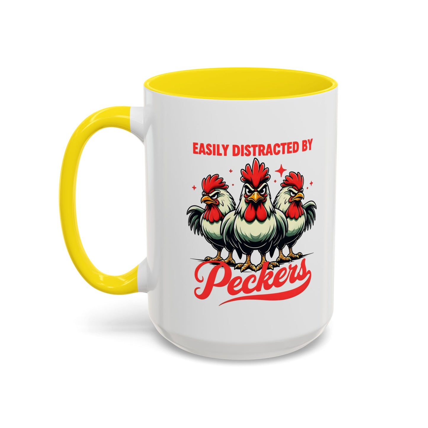 Easily Distracted by Peckers Coffee Mug, Inappropriate Gift, Naughty Valentines, Dark Humor Gift, Offensive Mug, Silly Mug