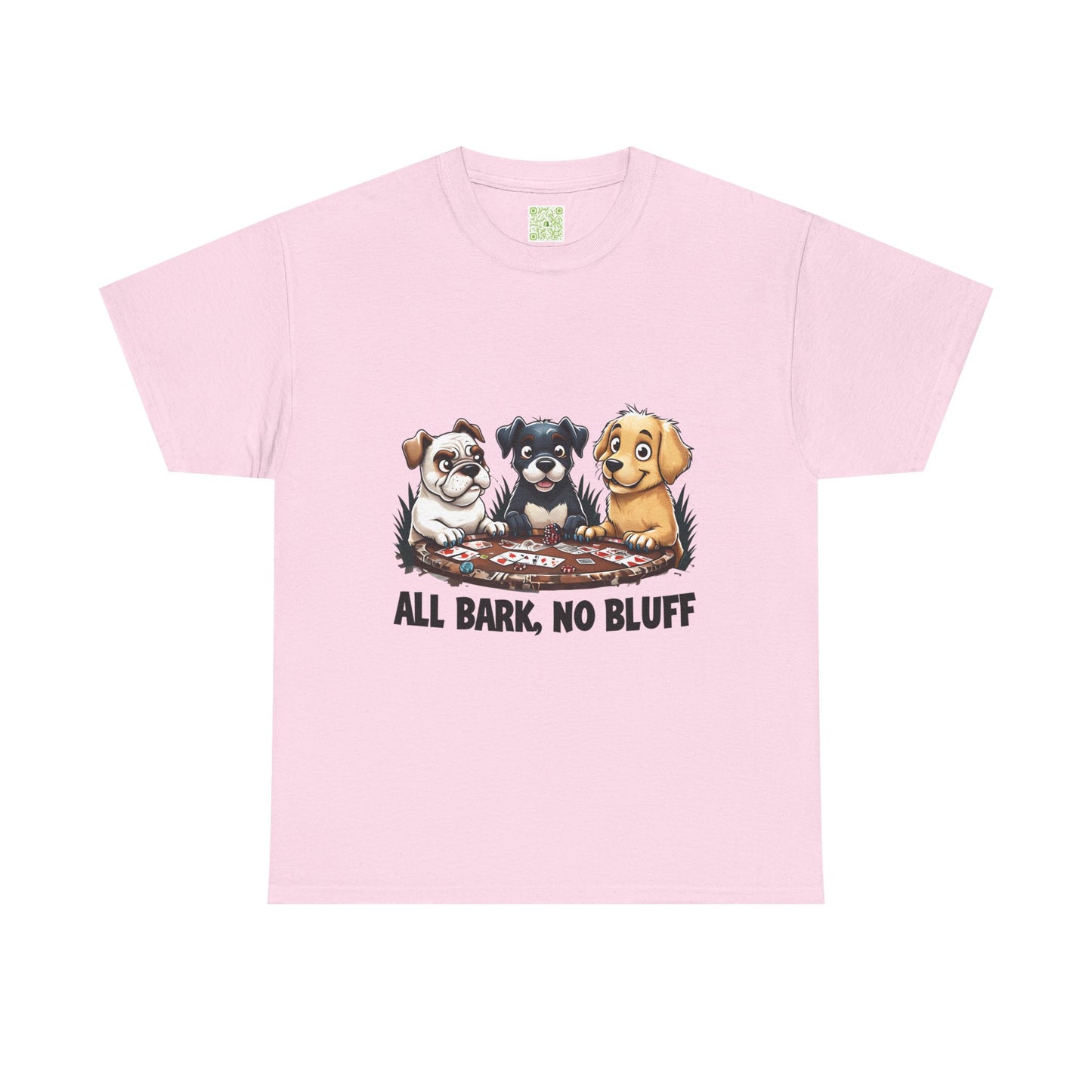 Dogs Playing Poker T-Shirt - All Bark No Bluff Unisex Tee - Funny Dog Lover Gift - Pet Parent Casual Shirt - Animal Lover Graphic Tee