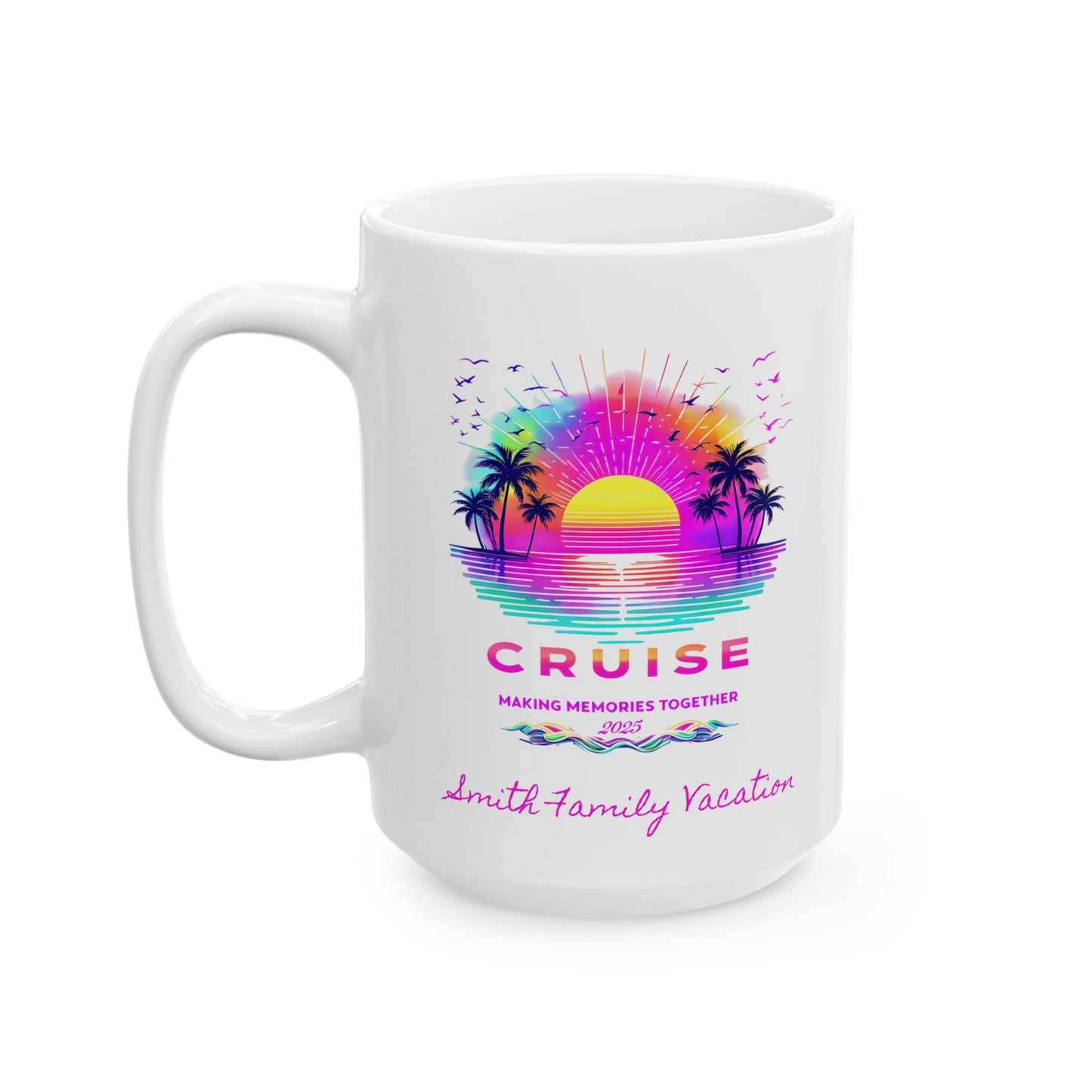 Personalized Cruise Mug, Enamel Cruise Ship Cup, Cruise Gift Ideas, Family Reunion Gift, Birthday Cruise, Cruise Cup