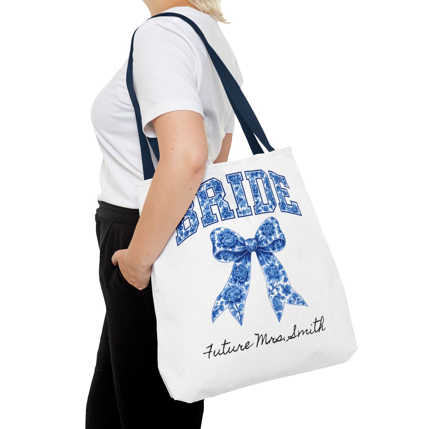 Bridal Tote Bag, Future Mrs. Smith Gift, Wedding Planning, Bride-to-Be Accessory, Personalized Bridal Shower Favor