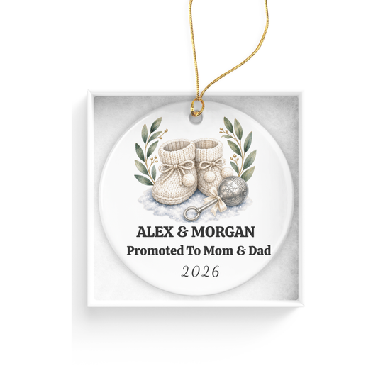 DESIGN B - Expecting & Pregnancy Announcement ornament