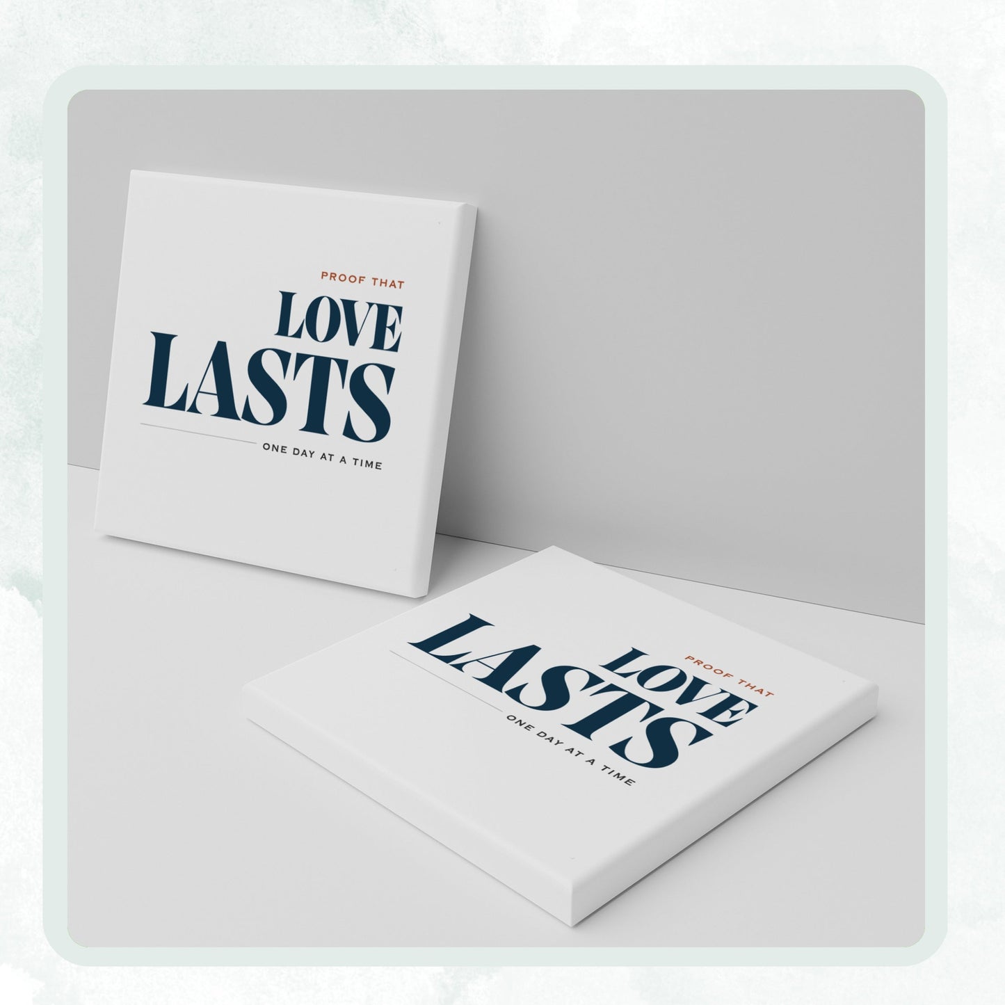 Anniversary personalized square ceramic coaster, Bold Retro / Graphic — image 13 of 13