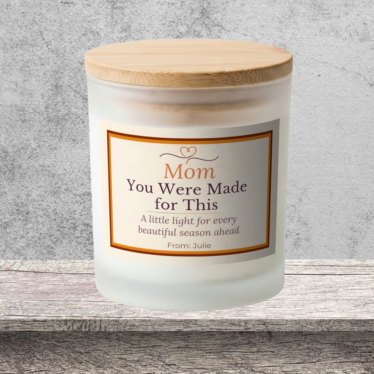 Mom from Daughter personalized frosted candle design – product image page 13