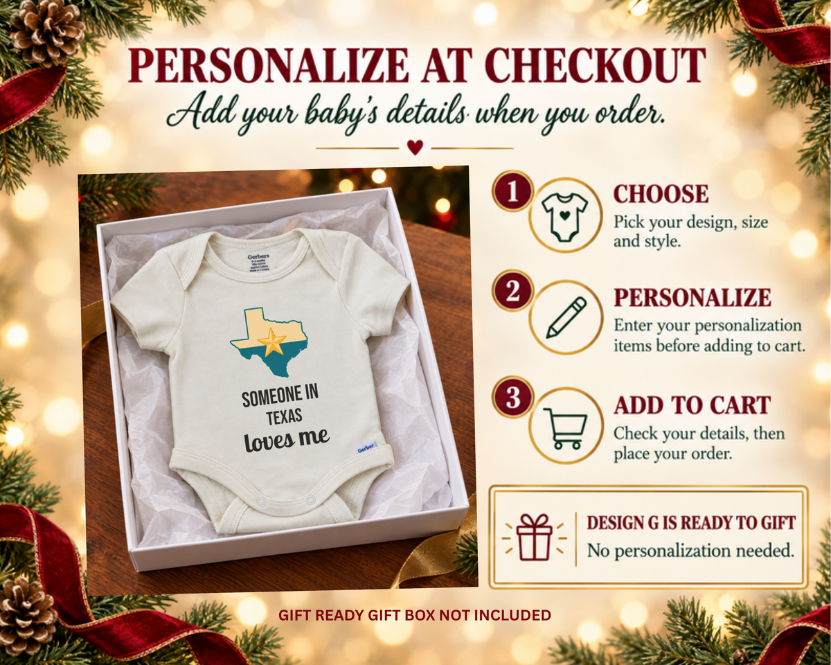 Someone In Colorado Loves Me personalized baby bodysuit