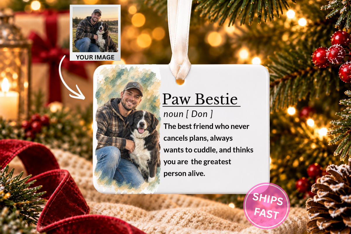 Dog Dad Ornament: Dog Dad Gifts for Christmas, Personalized Pet Owner Gift, Ceramic Keepsake Stocking Stuffer 2026 Present