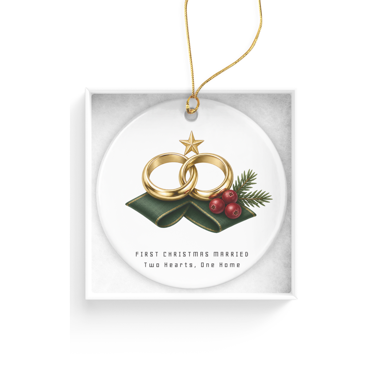 DESIGN G - First Christmas Married ornament