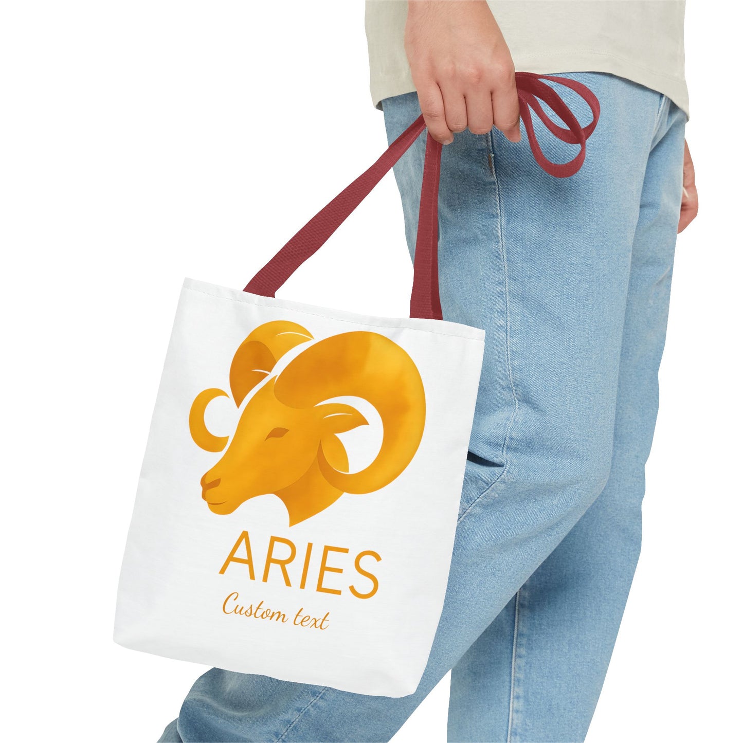 Aries Zodiac Personalized Tote Bag, Artistic Tote Bag, Astrology Bag, Unique Tote Bag, Aries Birthday Gift