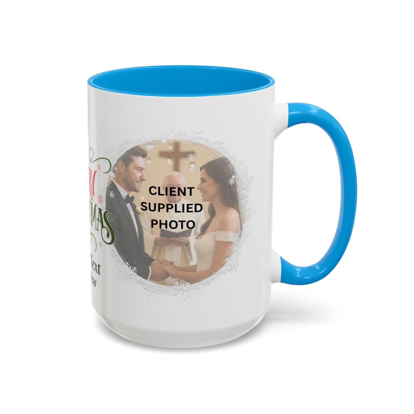 Personalized First Year Married Photo Mug featuring a couple, perfect gift for newlyweds celebrating their union.