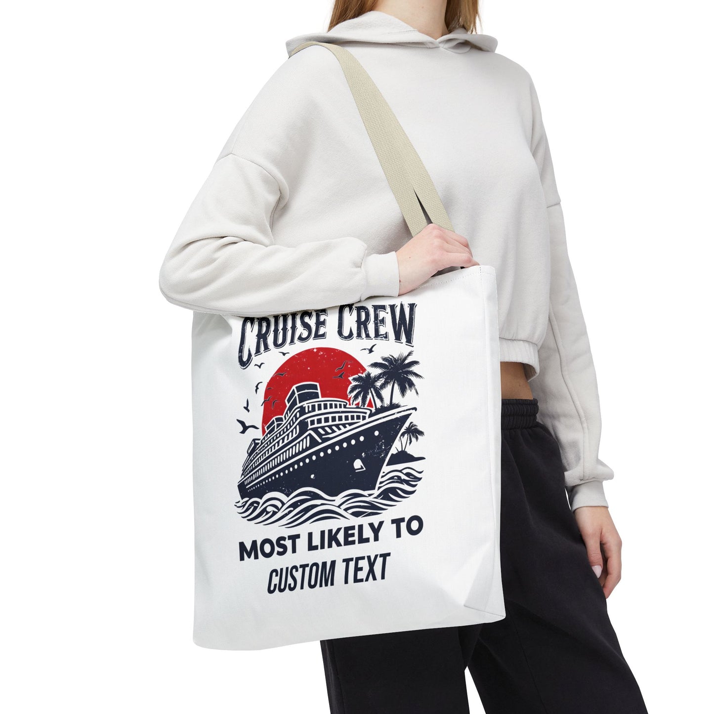 Cruise Crew Tote Bag, Most Likely To Design, Personalized Cruise Gift, Vacation Tote Bag, Family Cruise 2025, Friends Vacation