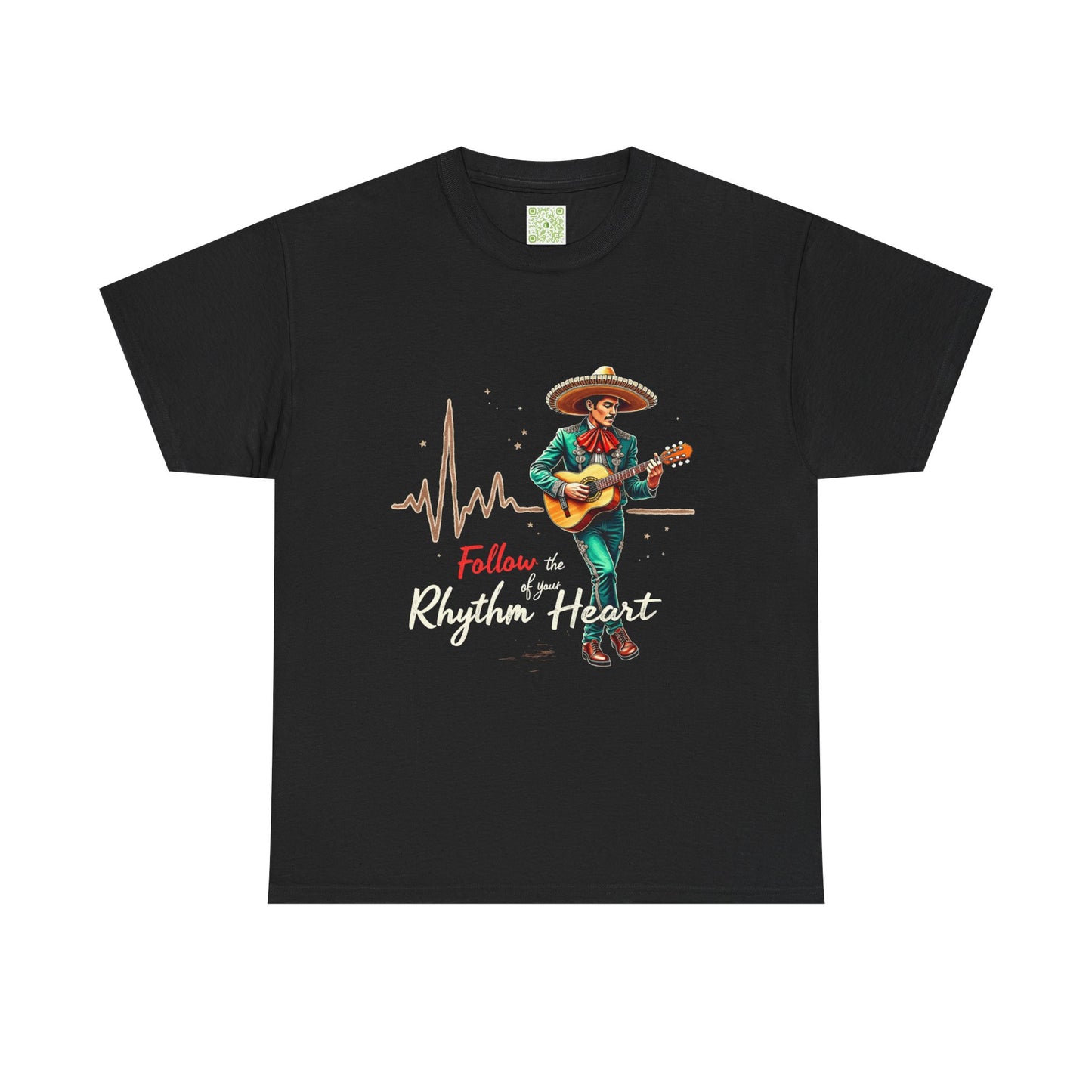 Viva la Vida Follow the Rhythm Heart Tee, Mexican Pride, Musical Vibe Tee, Mexican Pride Shirt, Concert Attire, Casual T-Shirt