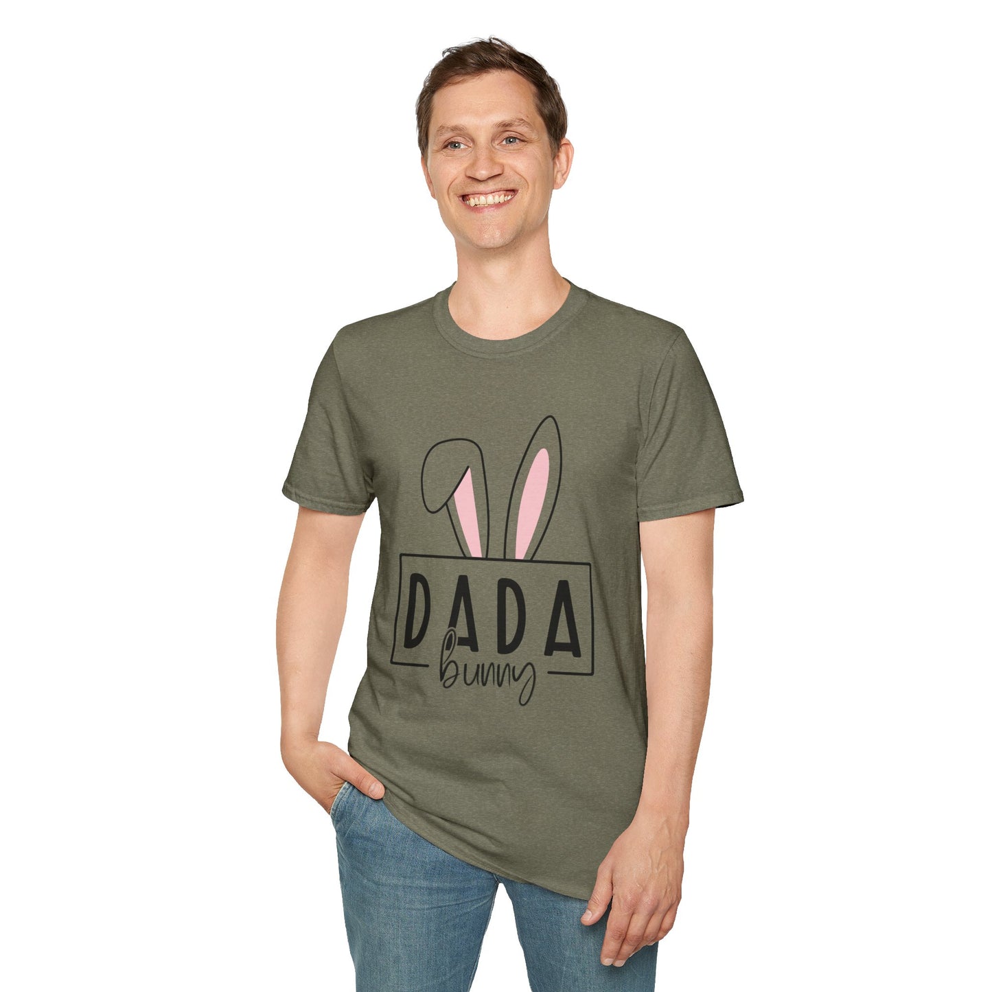 Dada Bunny Ears Unisex Softstyle T-Shirt - Cute Easter Apparel for Aunts