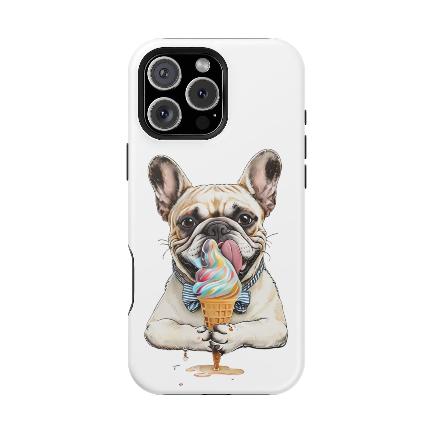 Adorable French Bulldog iPhone Case - Fun Animal Print, MagSafe Tough Cover, Perfect Pet Lover Gift