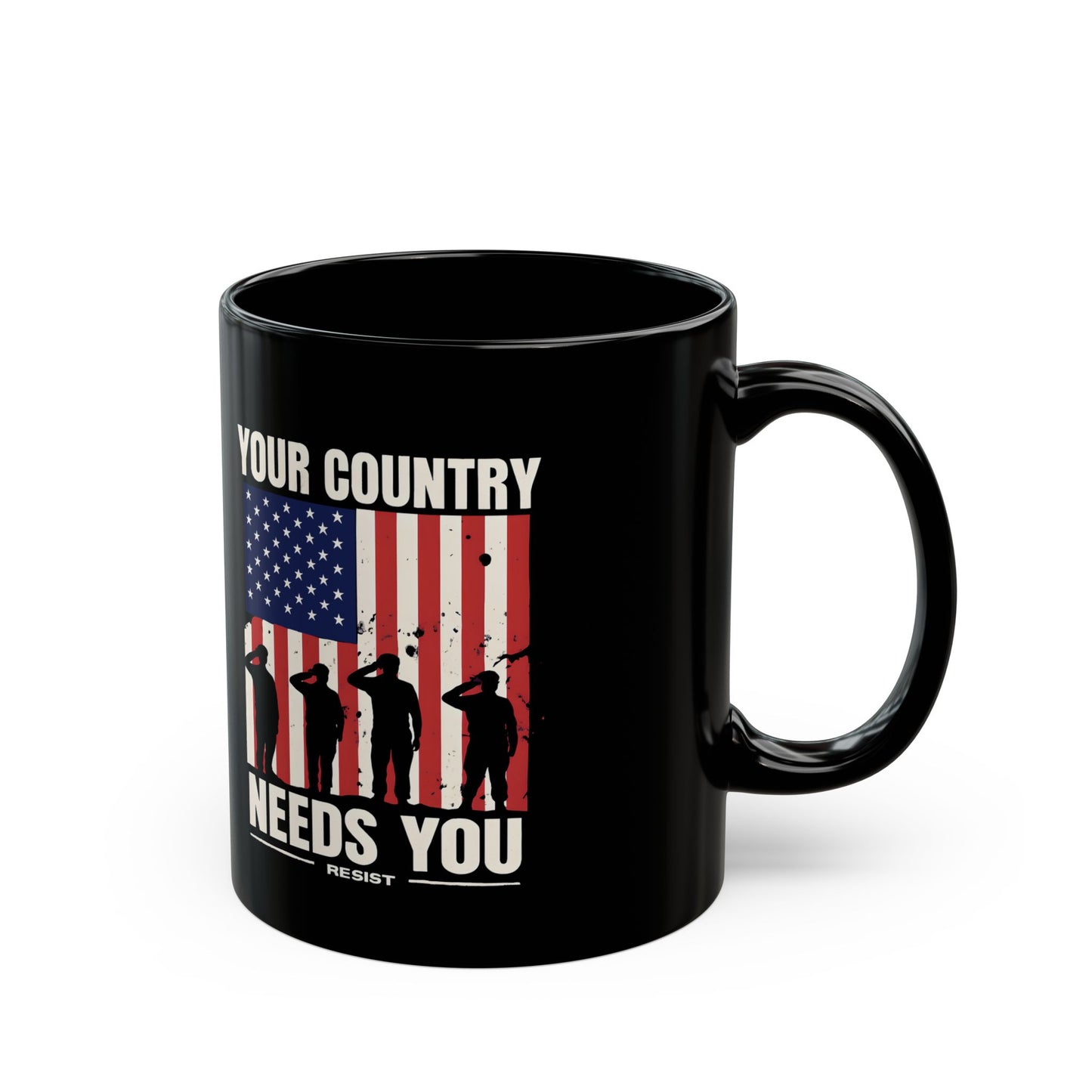 Resist Black Mug, Your Country Needs You, Anti Trump Mug, Political Mug, Patriotic American, Resistant Mug, Political Gift