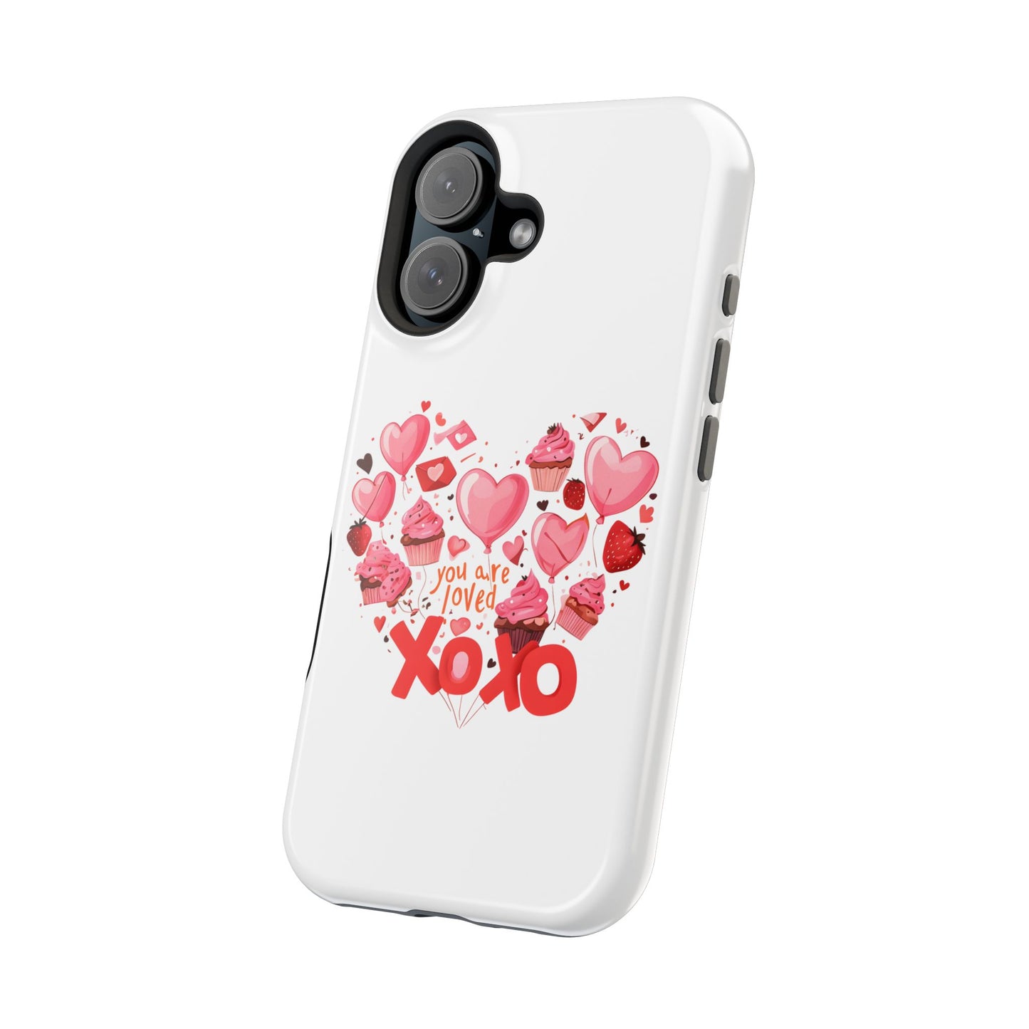 Valentine's Day Magnetic Tough Cases, Cute Phone Cover, Gift for Her, Love Heart Design, Personalizable Tech Accessory