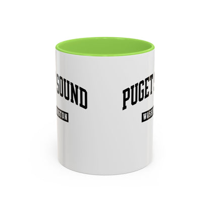 Seattle, Tacoma, Puget Sound Washington Accent Coffee Mug, Tacoma, Puget Sound Gift, Puget Sound WA, Washington Souvenir, Puget Sound Mug