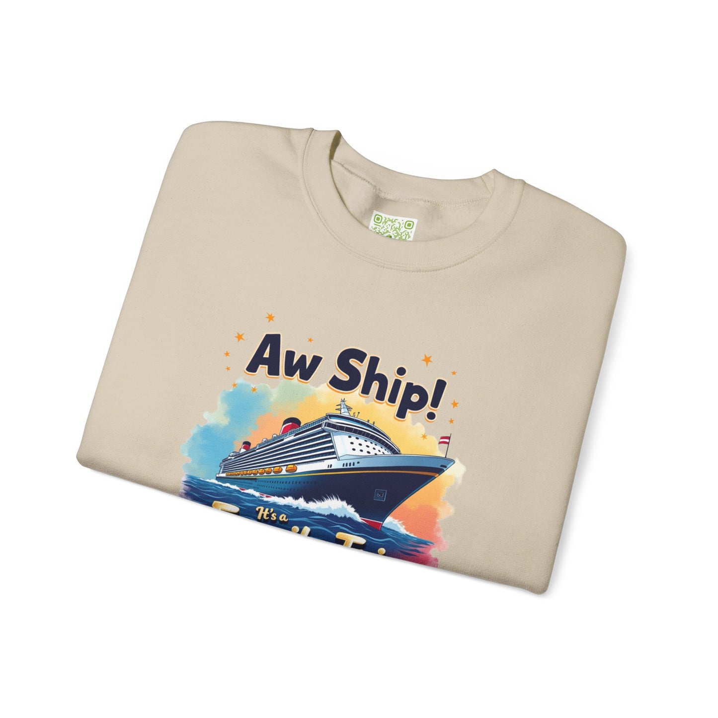 Aw Ship! Family Trip 2025 Unisex Crewneck Sweatshirt, Cruise