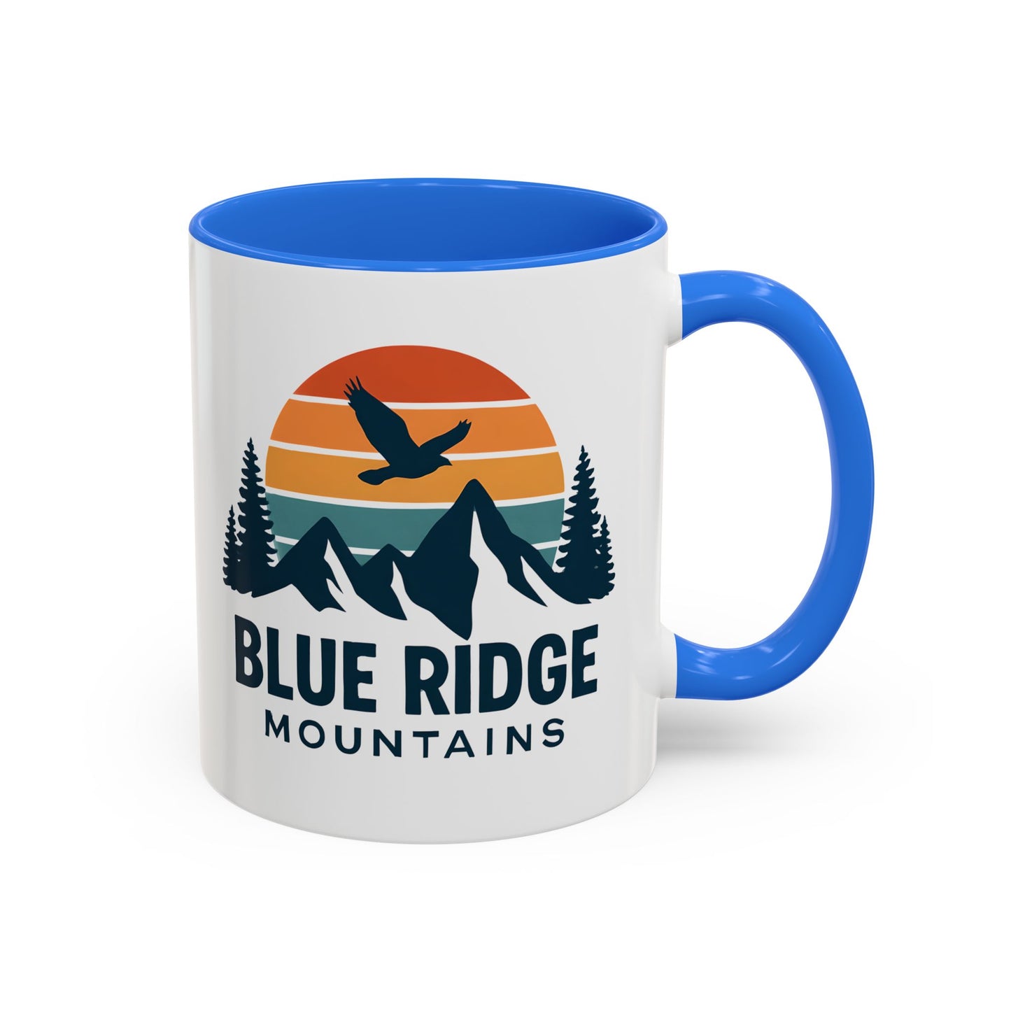 Blue Ridge Mountains, One Happy Camper, Accent Coffee Mug, Blueridge Mug, Blue Ridge Parkway, Camping Coffee Mug, Camping Gift