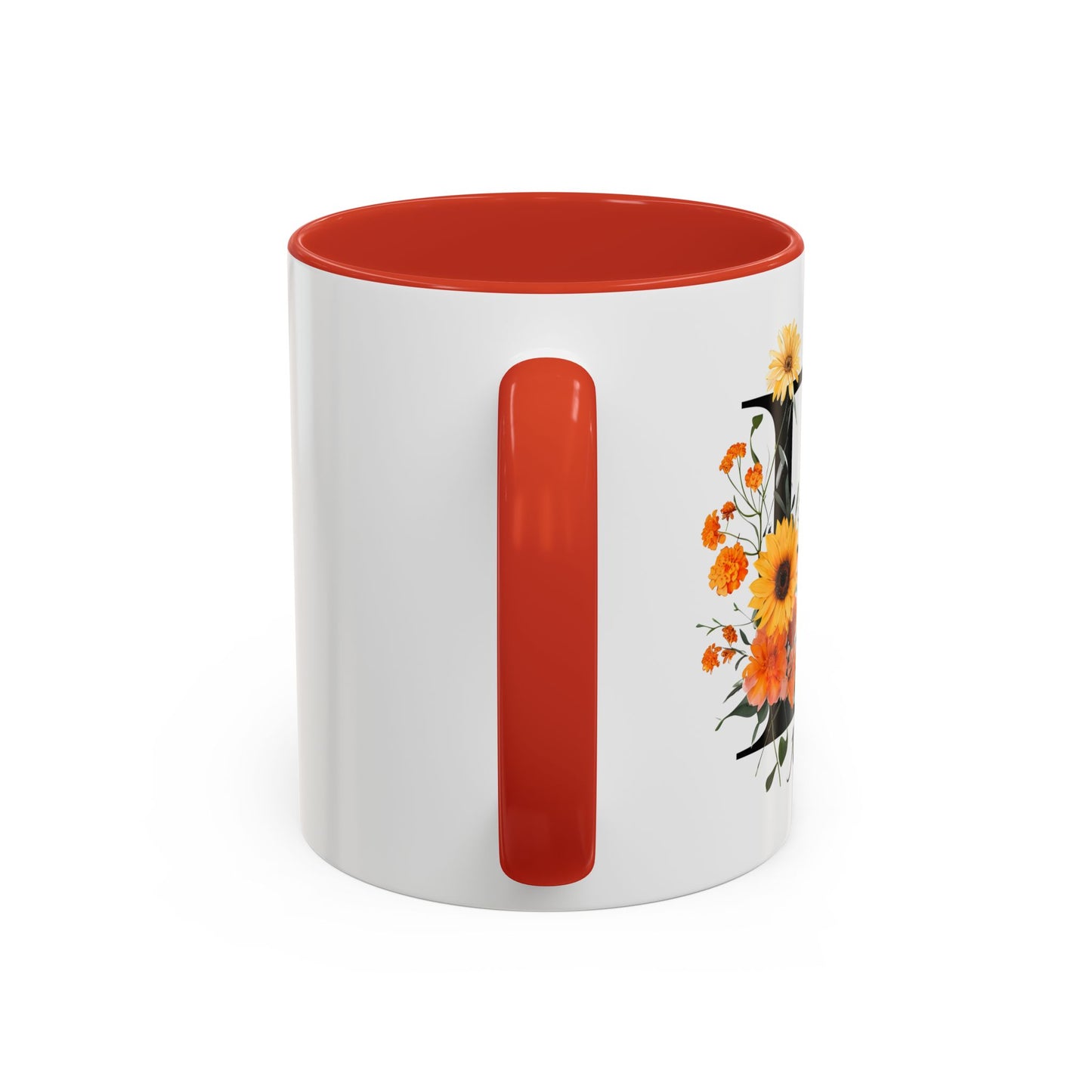 Personalized Floral Monogram - Letter R - Elegant Accent Coffee Mug – Personalized Mothers Day Gift