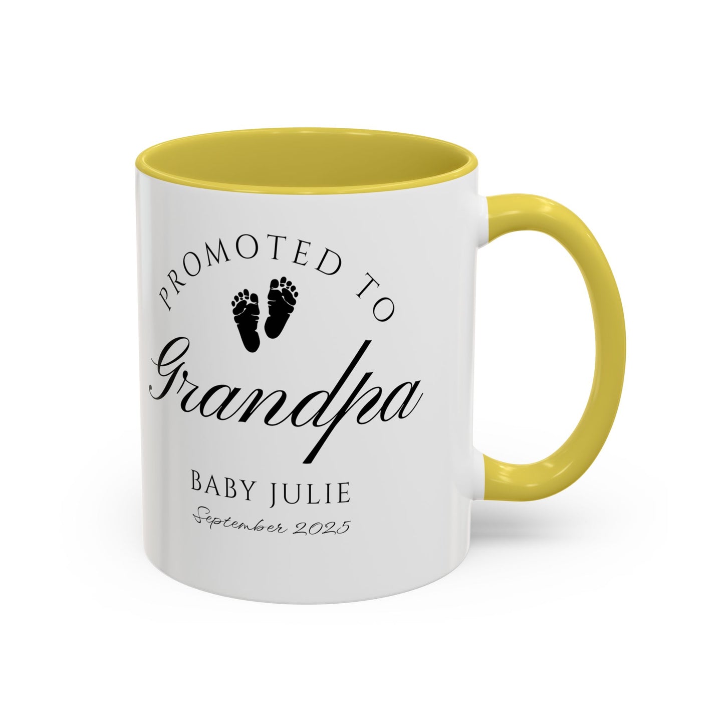 Promoted to Grandpa Mug, Personalized New Grandpa Gift 2025, Custom Baby Announcement Coffee Cup, Pregnancy Reveal for Grandfather, First Grandchild Gift