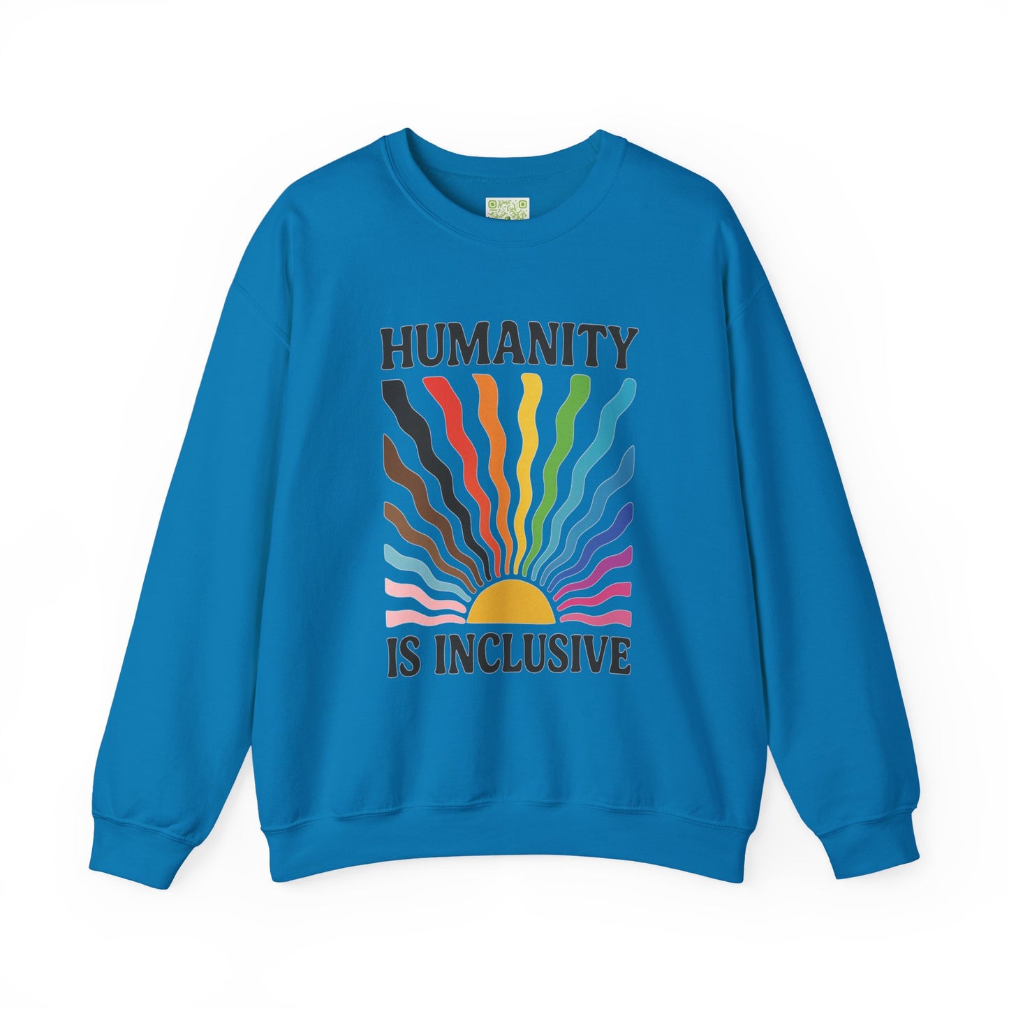 Pride Month Crewneck Sweatshirt, Humanity is Inclusive, LGBT Shirt, Lesbian Pride, Bisexual, Transgender, Equal Rights, pridemonth