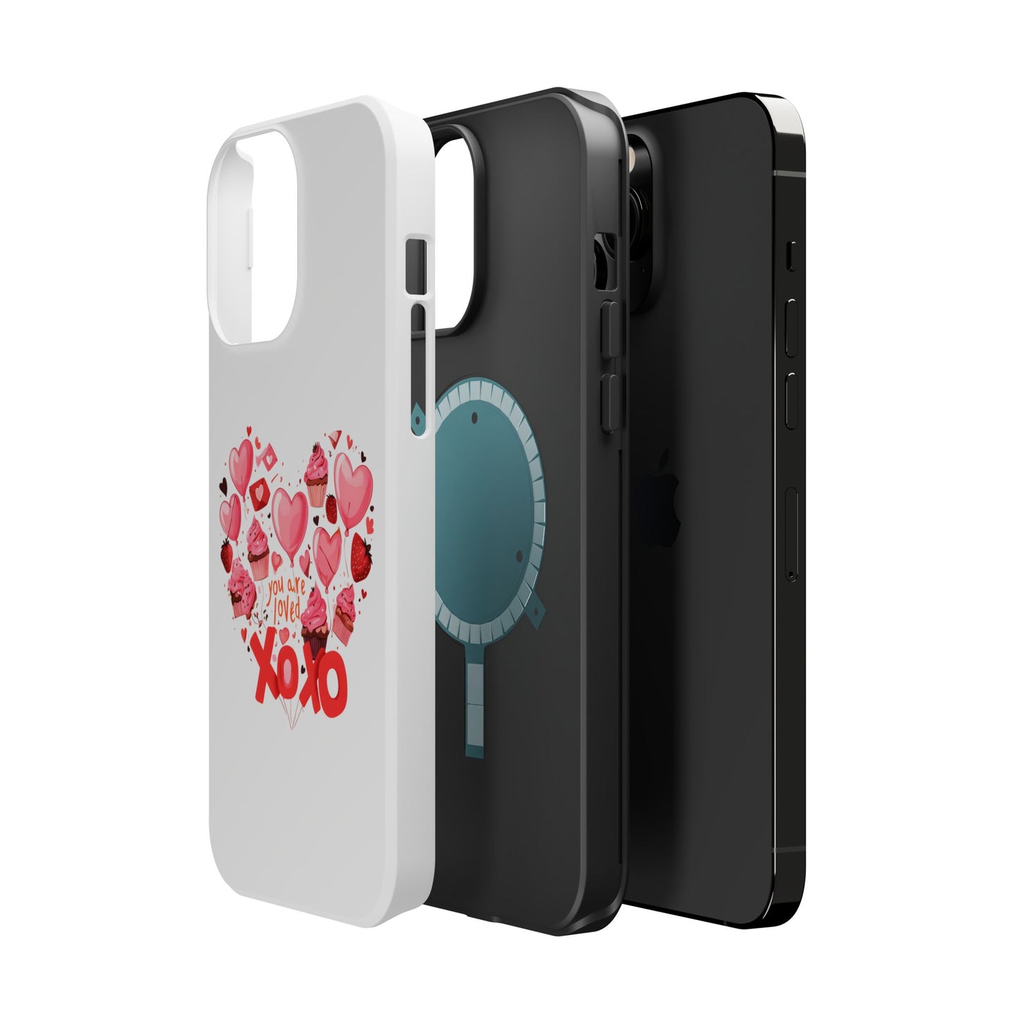 Valentine's Day Magnetic Tough Cases, Cute Phone Cover, Gift for Her, Love Heart Design, Personalizable Tech Accessory