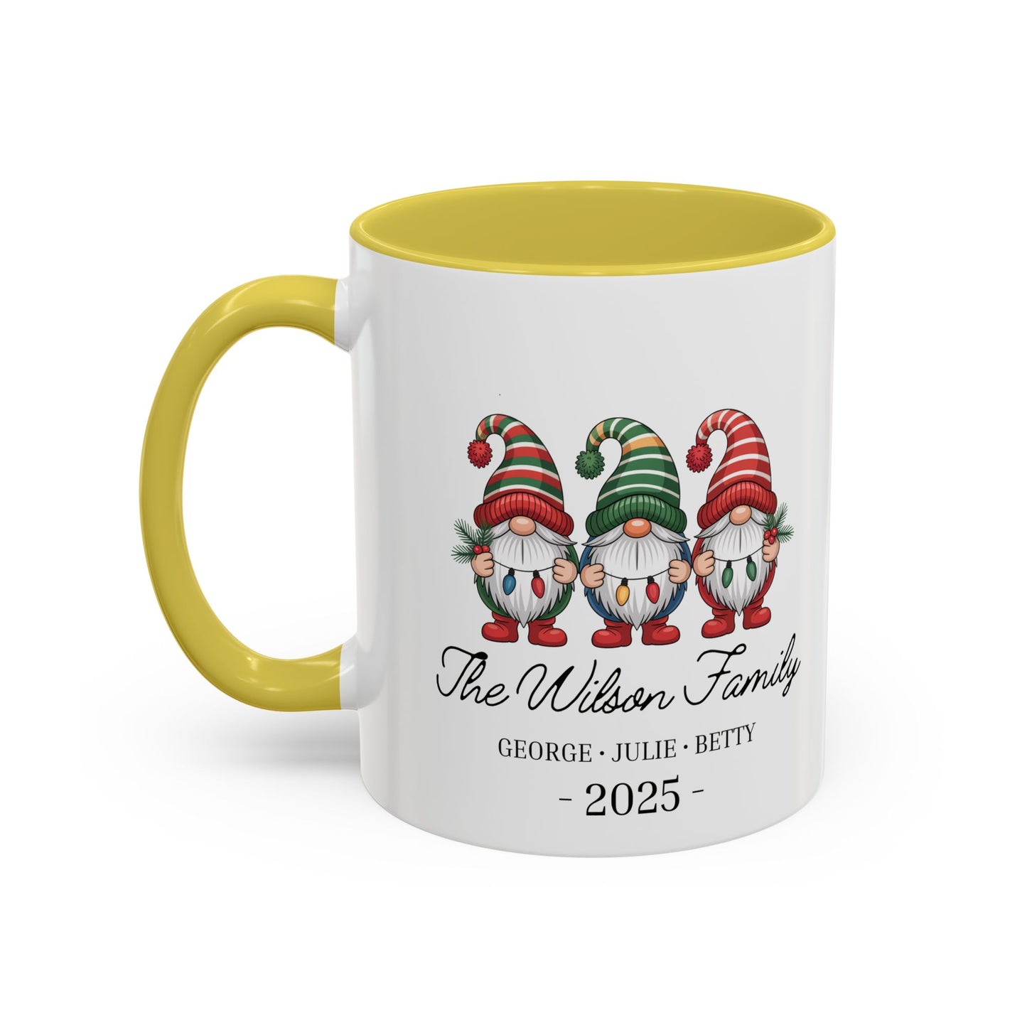 gnome mug, Personalized Family Gnome Christmas Mug, Custom Family Name 2025 Coffee Cup, Cute Holiday Gift for Family, Christmas Gnome Mug Keepsake