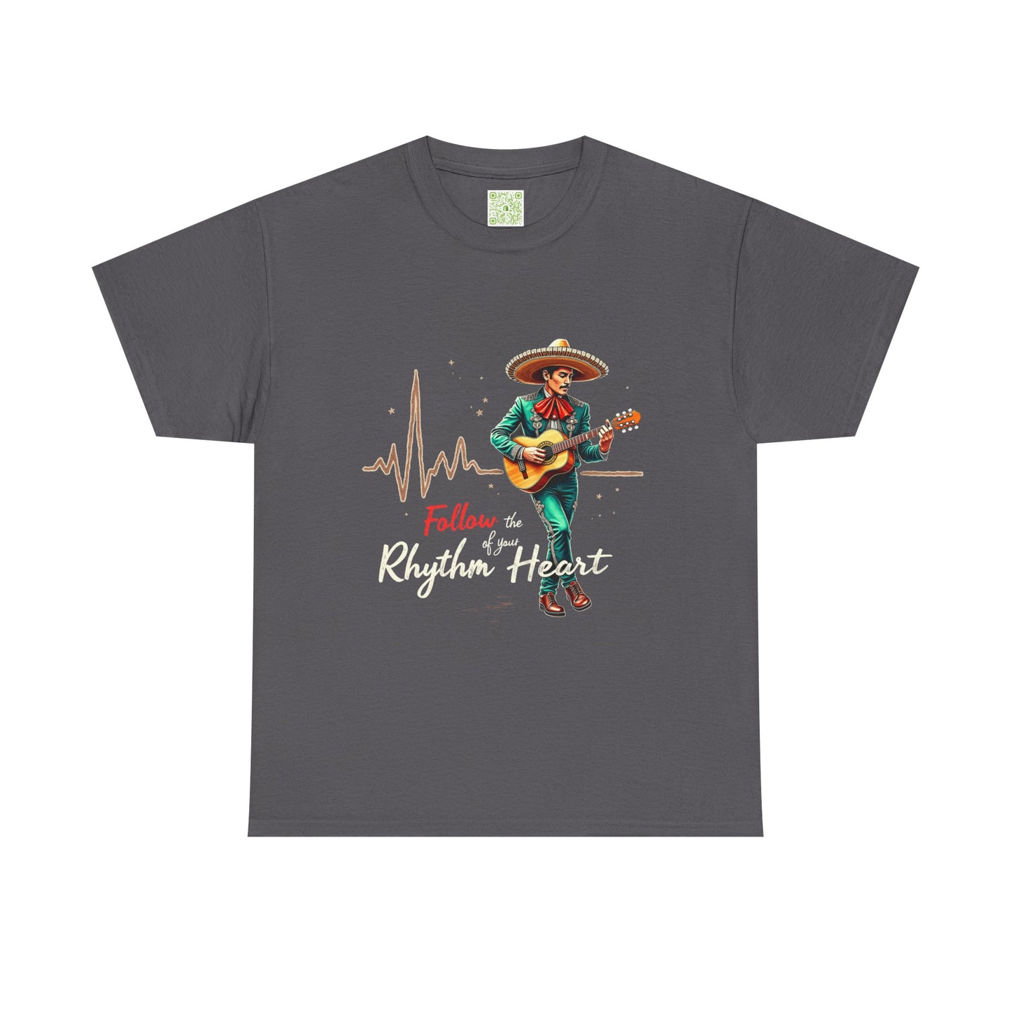 Viva la Vida Follow the Rhythm Heart Tee, Mexican Pride, Musical Vibe Tee, Mexican Pride Shirt, Concert Attire, Casual T-Shirt
