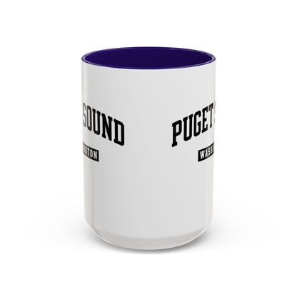 Seattle, Tacoma, Puget Sound Washington Accent Coffee Mug, Tacoma, Puget Sound Gift, Puget Sound WA, Washington Souvenir, Puget Sound Mug
