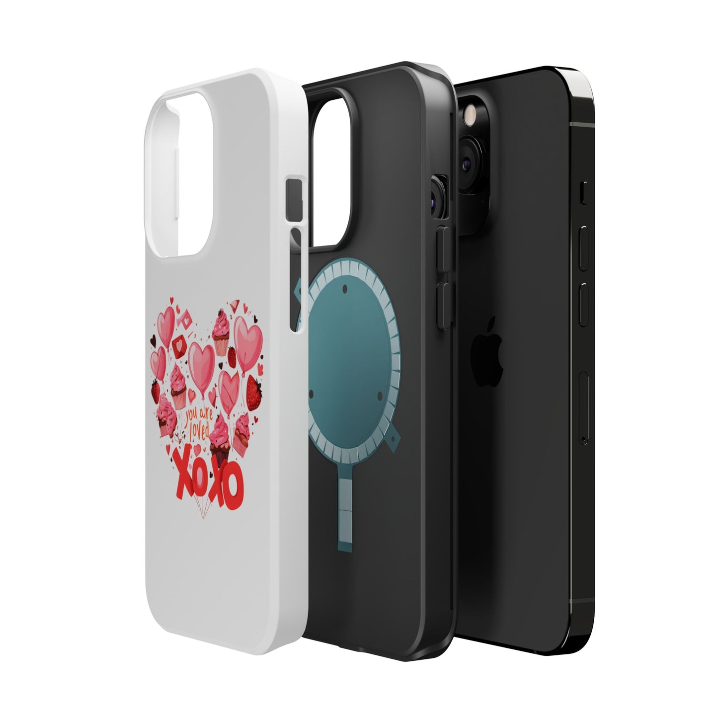 Valentine's Day Magnetic Tough Cases, Cute Phone Cover, Gift for Her, Love Heart Design, Personalizable Tech Accessory
