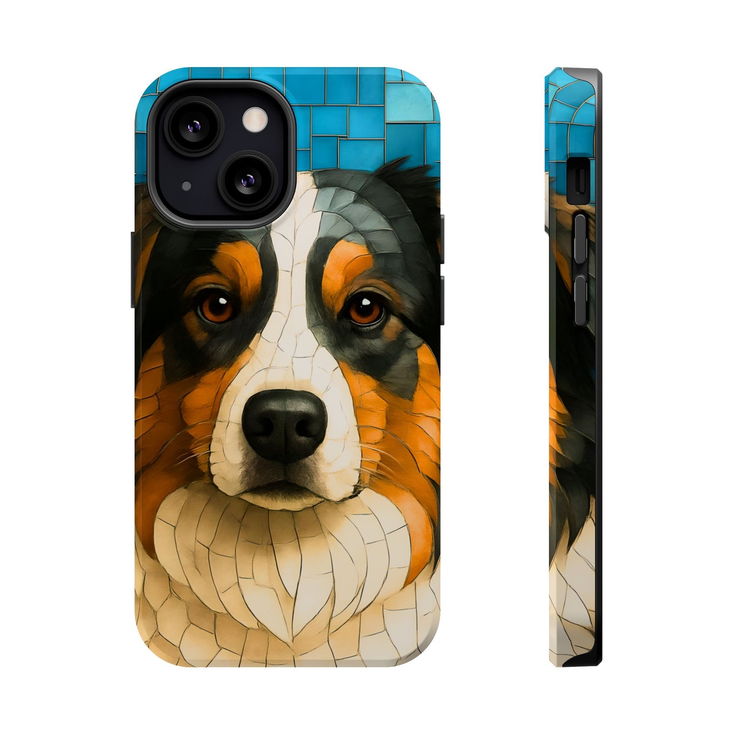Australian Shepherd Mosaic Phone Case, iPhone Dog Case, Dog Lover Gift, Shepherd Dog Cover, Dog Phone Protector