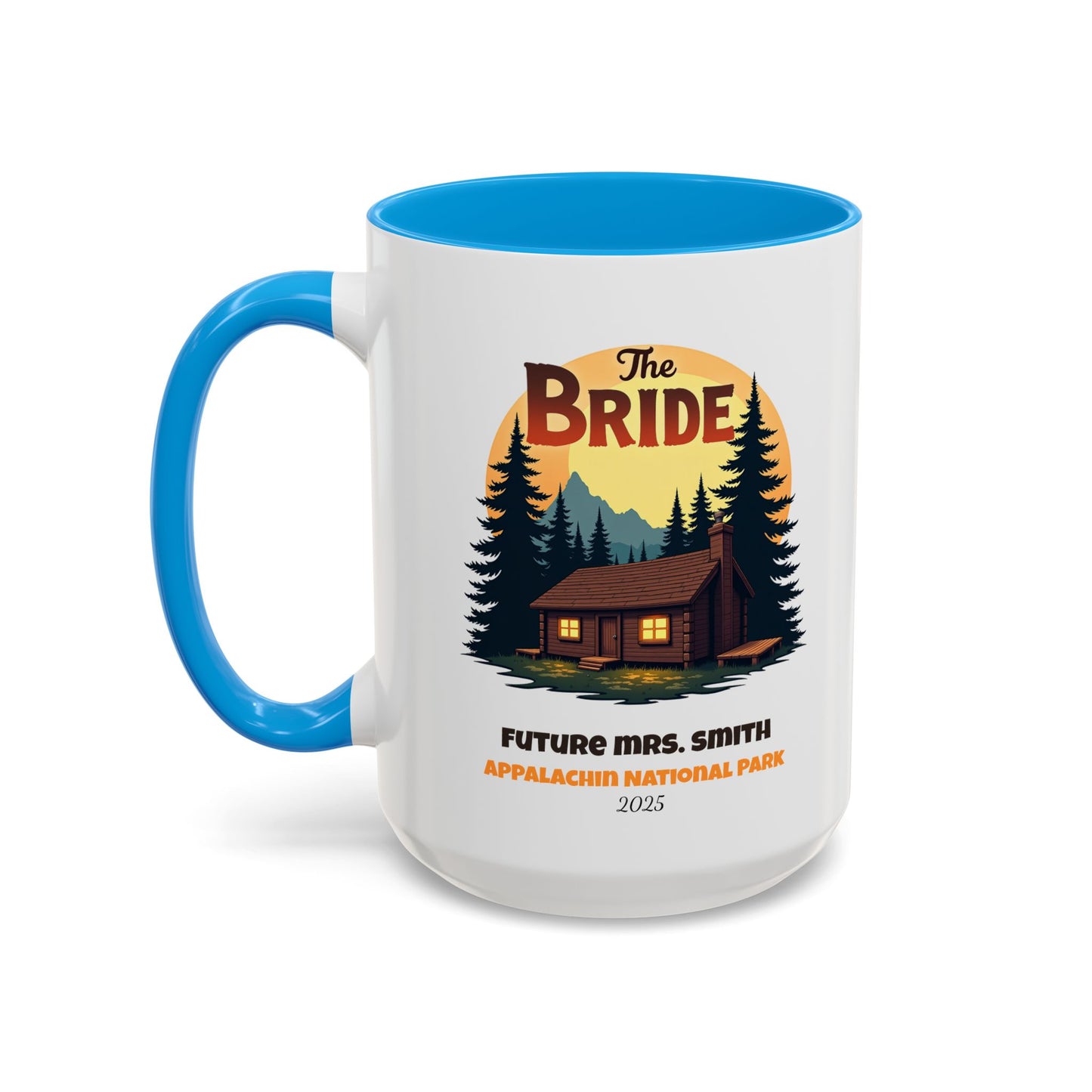 Camp Bride Accent Coffee Mug, Hen Party Favors, Bachelorette Cup, Girls Trip Gifts, Camp Bach, Bride Tribe