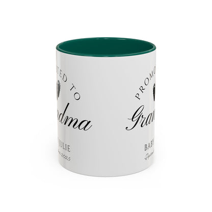 Promoted to Grandma Mug, Pregnancy Announcement Coffee Cup, Baby Reveal Gift, New Grandparent Mug, Grandma to Be Gift, Custom Baby Announcement