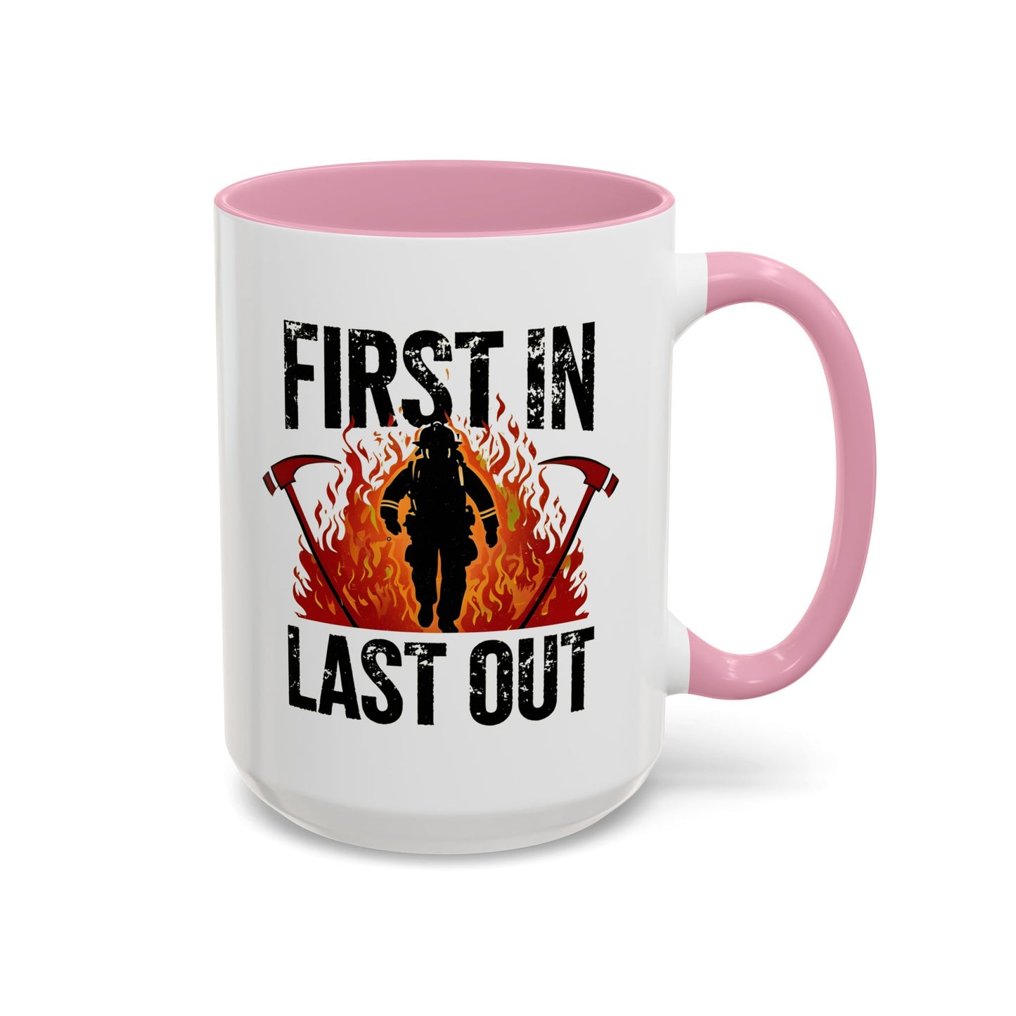 Firefighter First In Last Out Mug, Female Firefighter Gift, Firefighter Wife Mug, Thin Red Line, Firefighter Gift