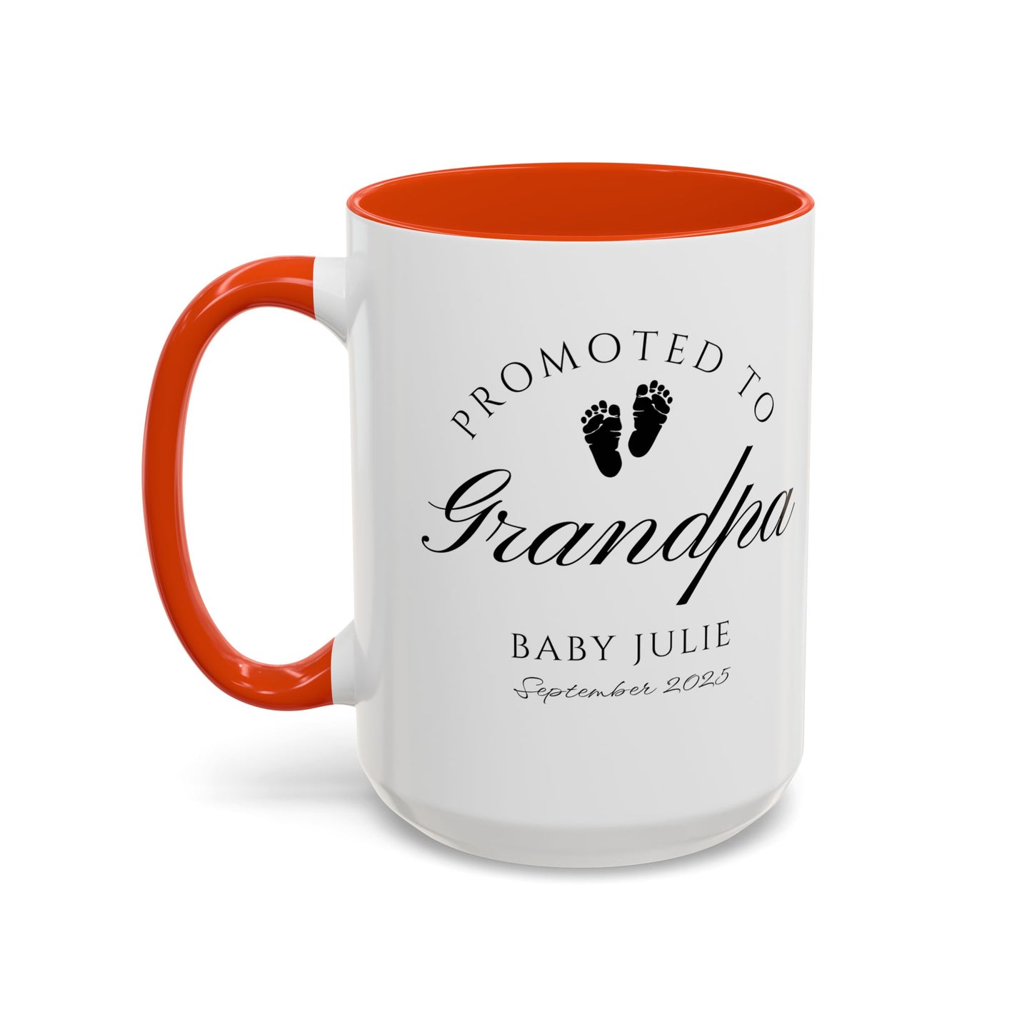 Promoted to Grandpa Mug, Personalized New Grandpa Gift 2025, Custom Baby Announcement Coffee Cup, Pregnancy Reveal for Grandfather, First Grandchild Gift