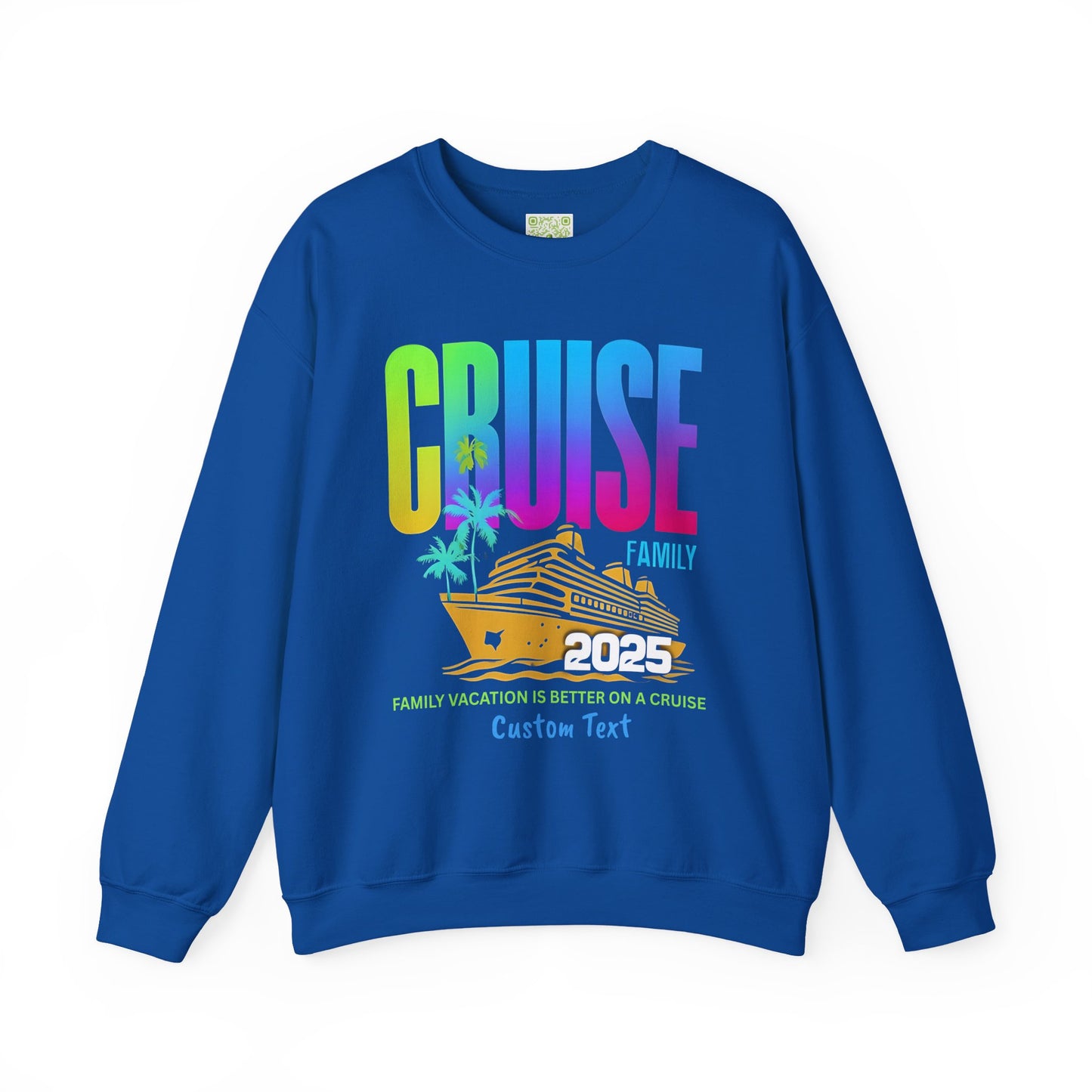 Family Cruise 2025 Sweatshirt, Vibrant Vacation Crewneck, Cruise Shirts, Matching Shirts, Custom Family Shirt