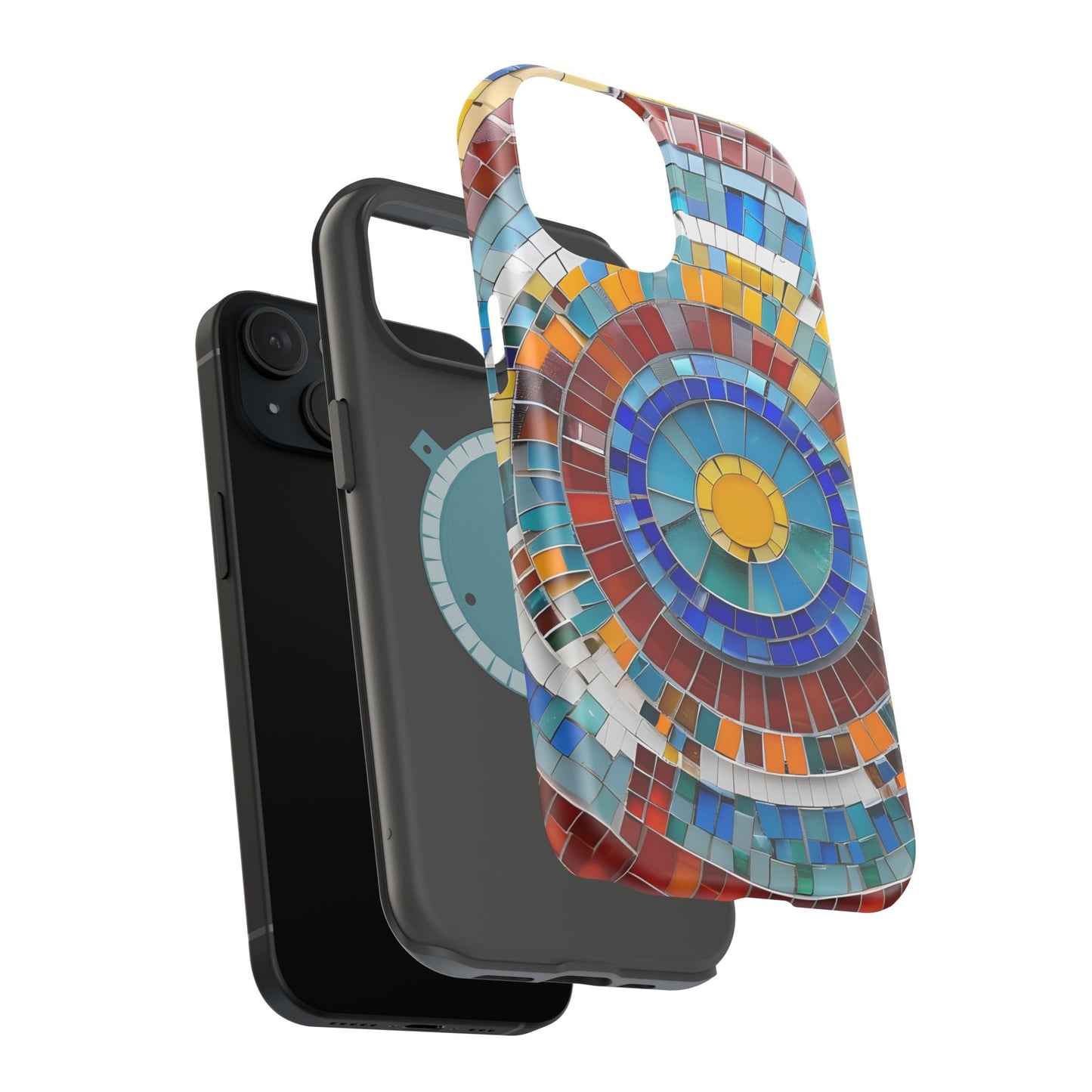 Vibrant Mosaic  iPhone Case - Colorful iPhone Cover, Unique Phone Accessory, MegSafe iPhone cover